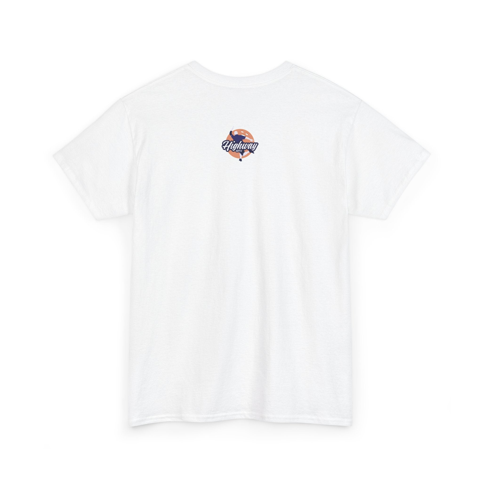 Highway Logo T-Shirt — Retro Script Chest & Mini Back Design