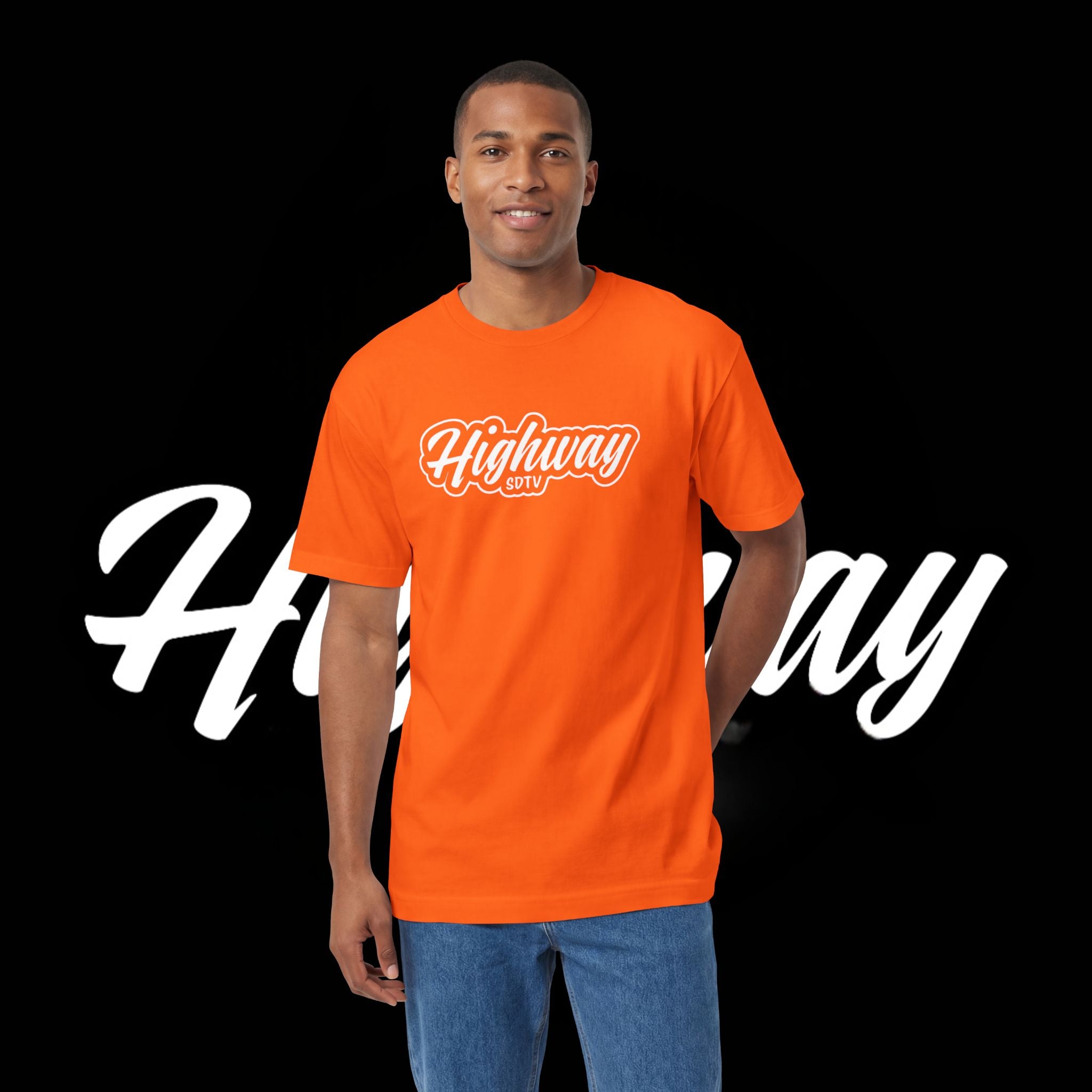 Highway City Logo Tee — Retro Sunset Graphic T-Shirt