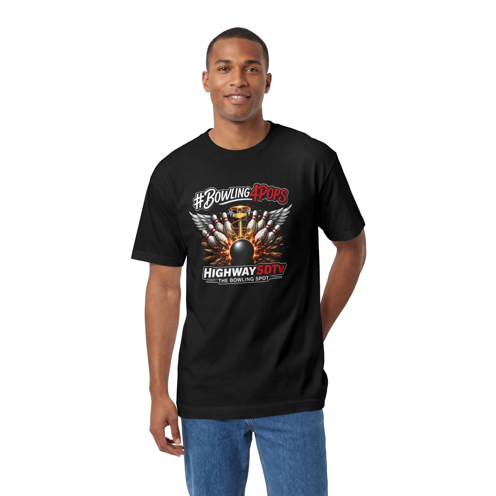 Bowling Pops Tee — "#Bowling4Pops" Highway SDTV Graphic T-Shirt