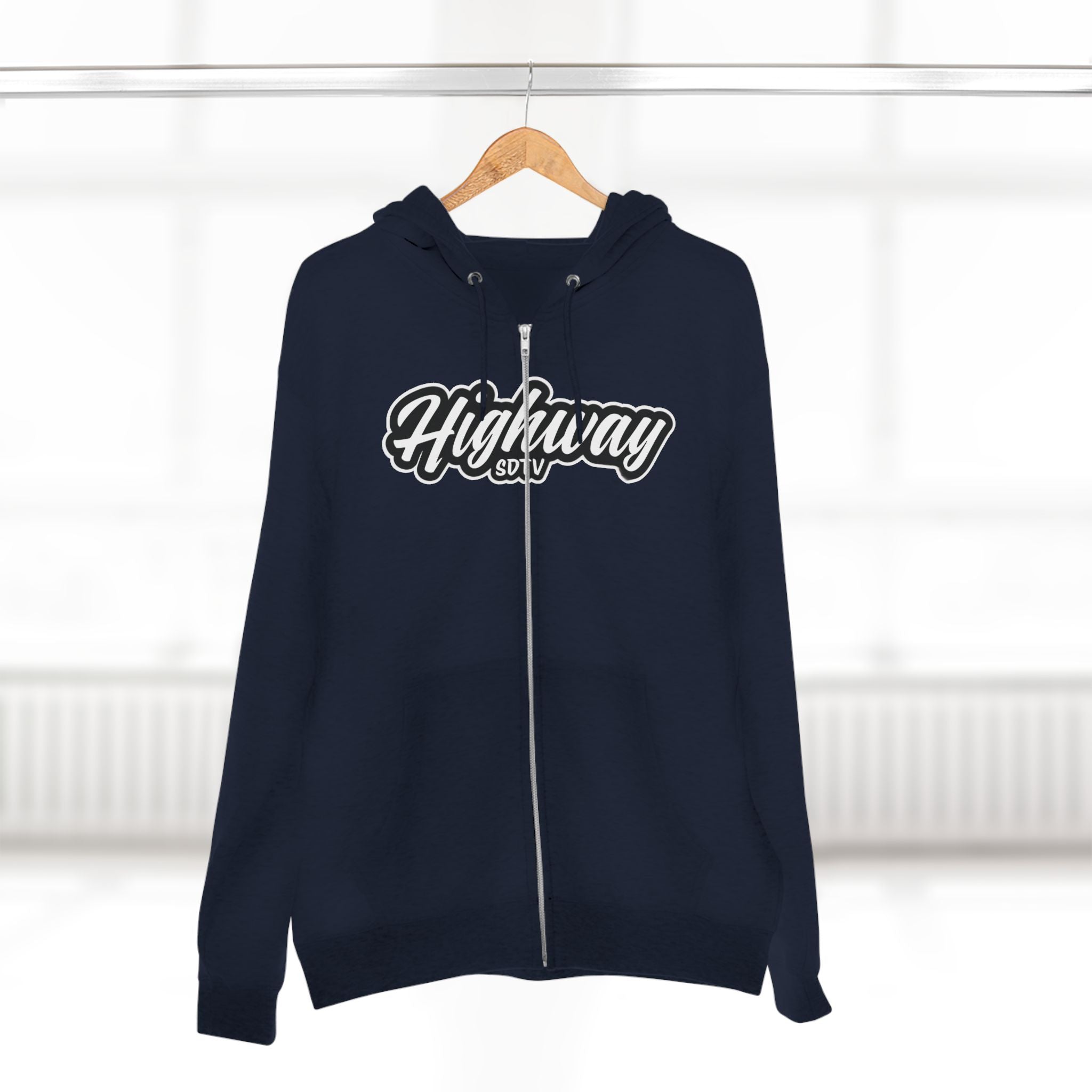Highway Unisex Zip Hoodie - Casual Comfort for Every Adventure