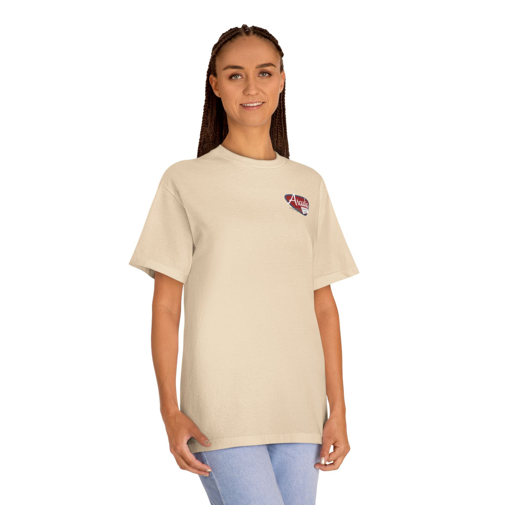 Official Arcadia family fun center and HighwaySDTv tee