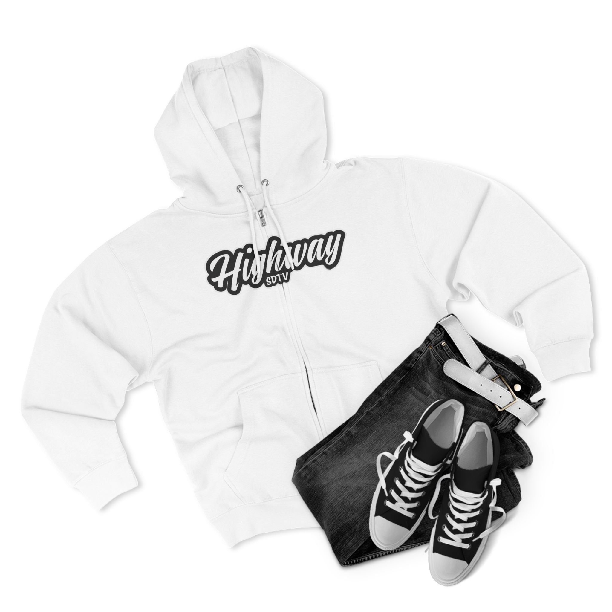 Highway Unisex Zip Hoodie - Casual Comfort for Every Adventure