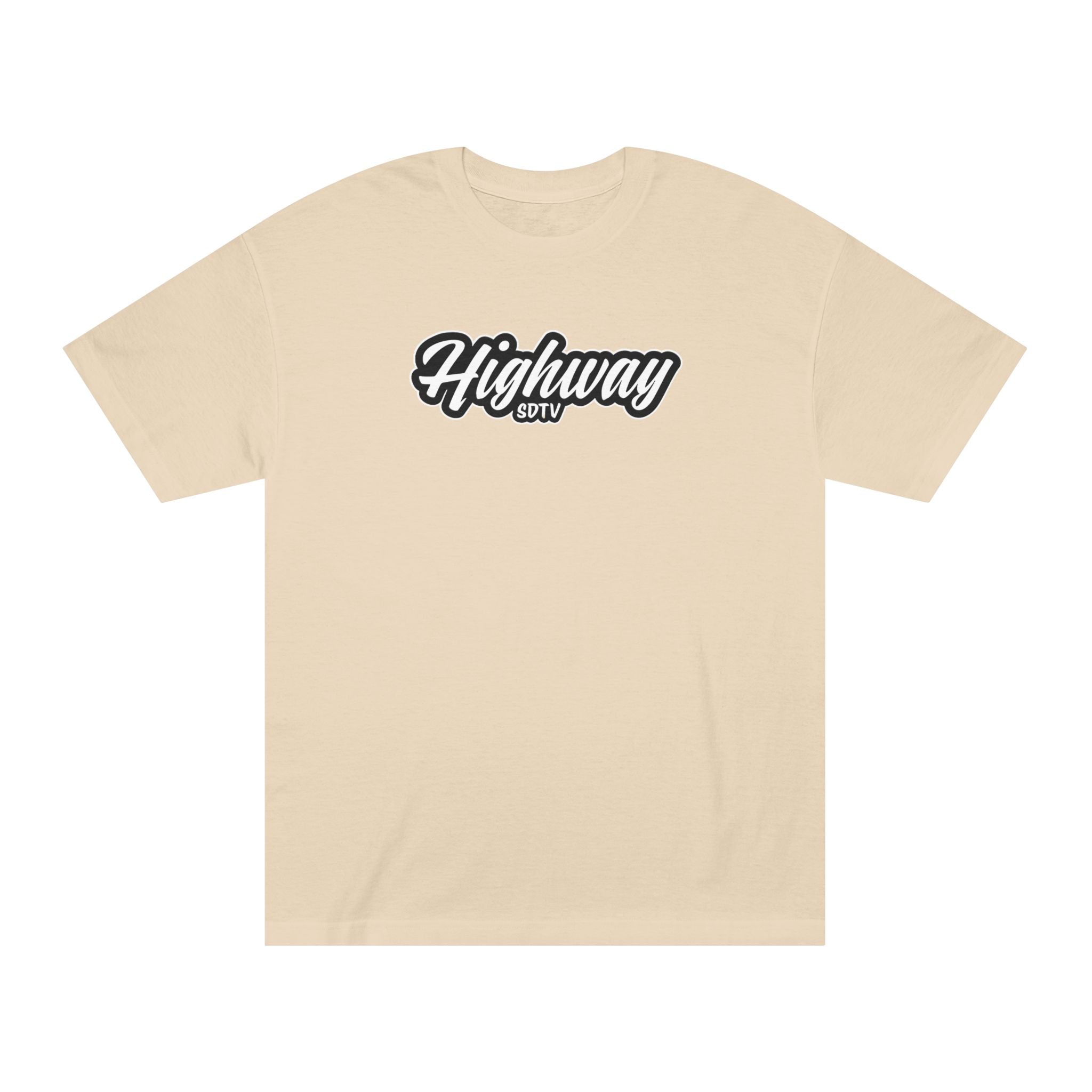 Highway Logo Tee — Retro Script 'Highway SDTV' Graphic T-Shirt