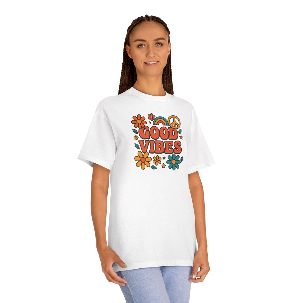 Good Vibes Retro Flower Tee