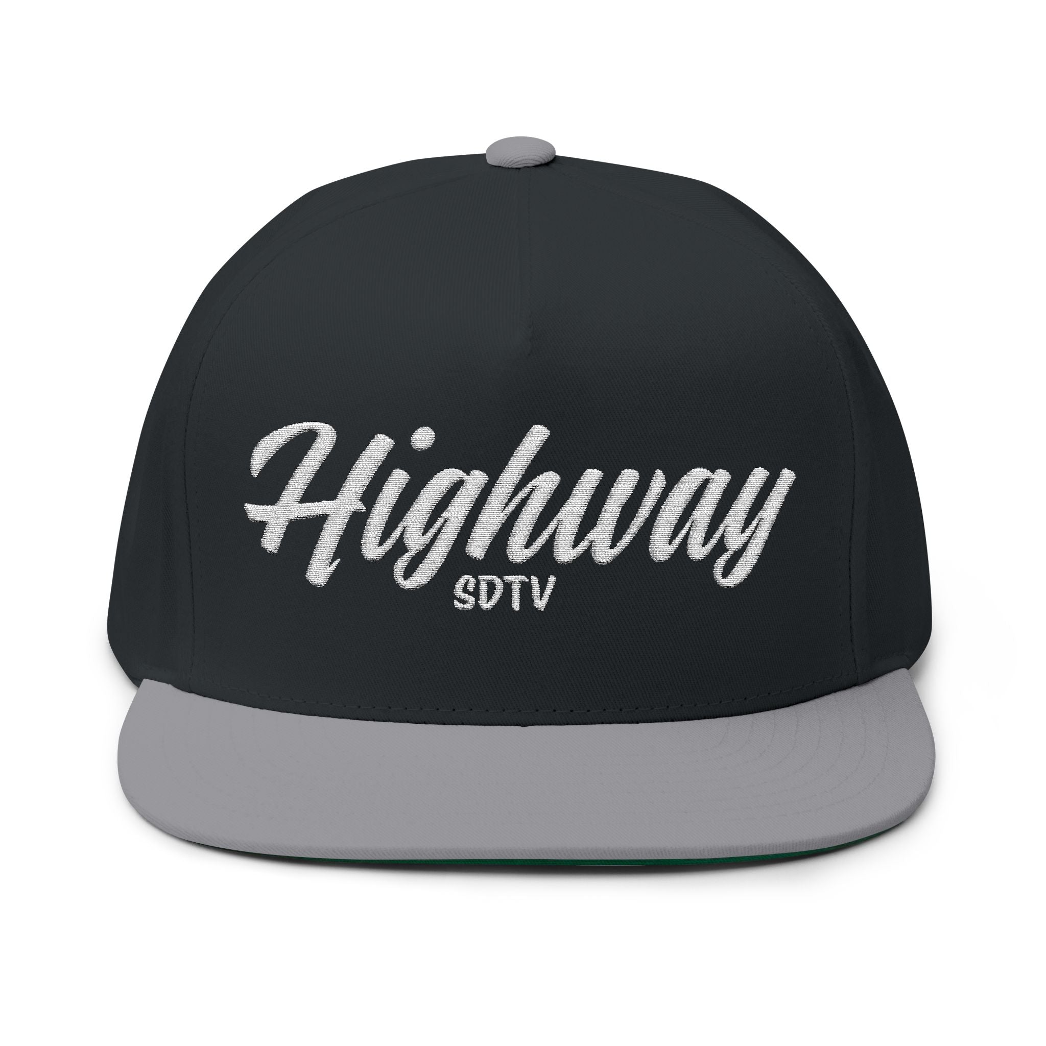 Highway Embroidered Flat Bill Cap | Stylish Snapback Hat for Everyday Wear, Gifts for Him, Fashion Accessory, Casual Cap