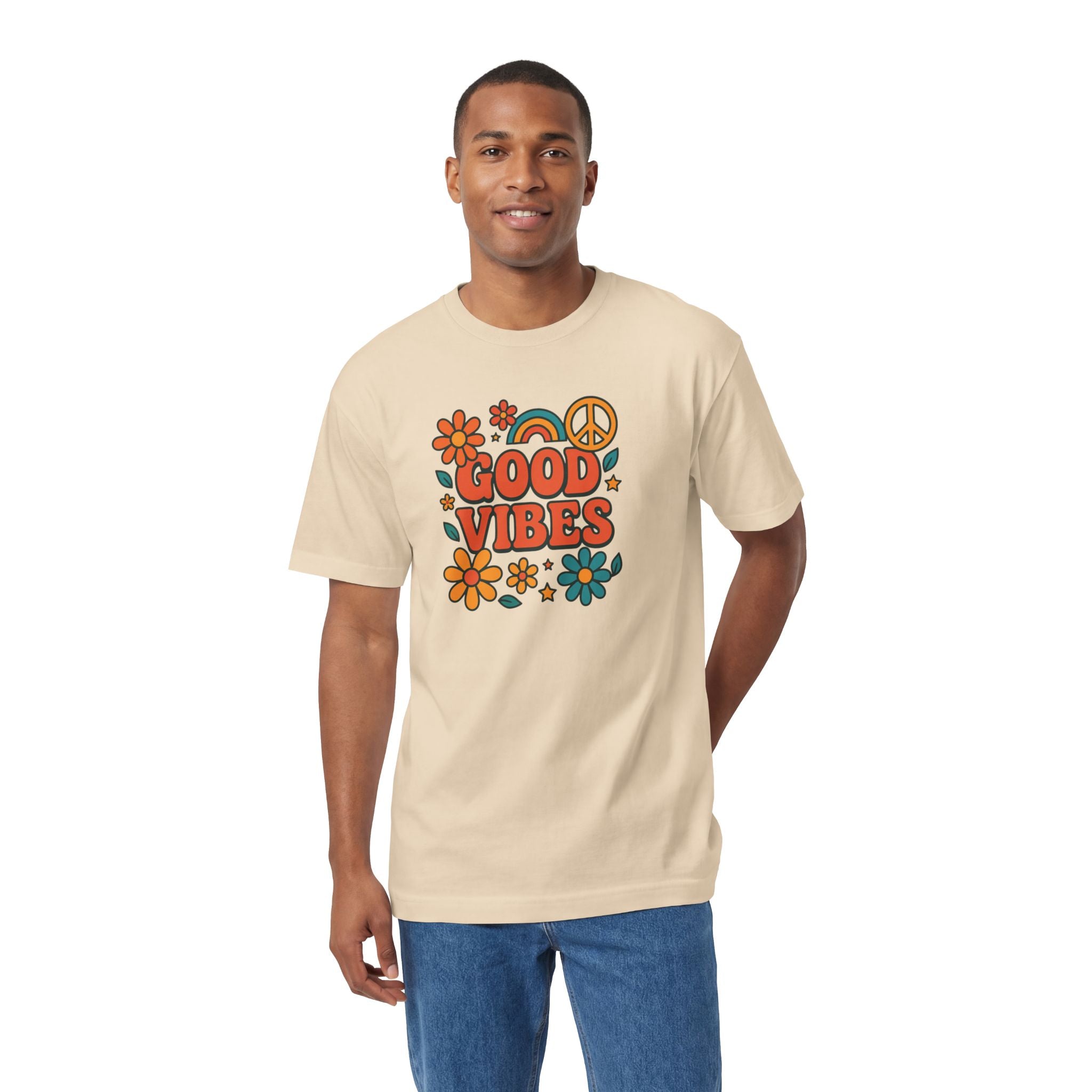 Good Vibes Retro Flower Tee