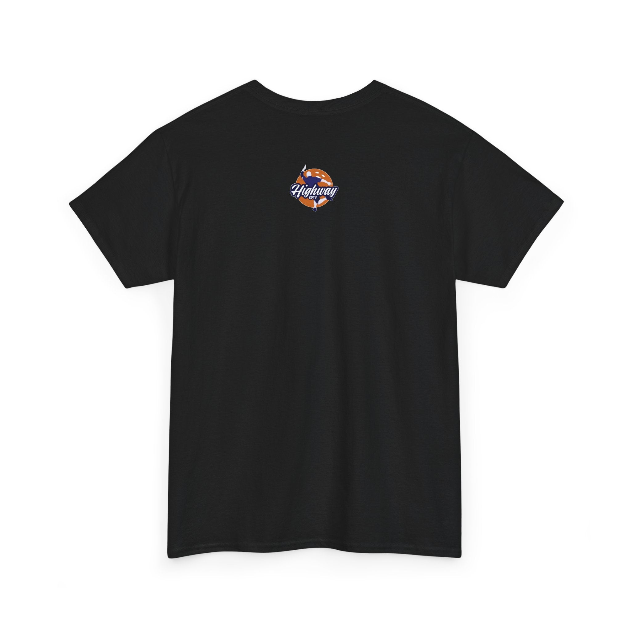 Highway Logo T-Shirt — Retro Script Chest & Mini Back Design