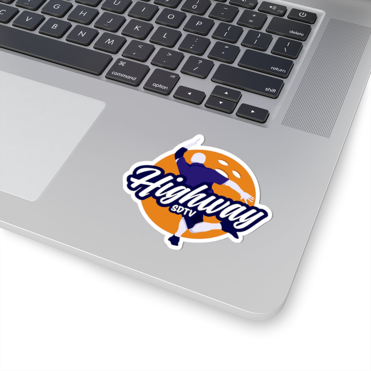 Highway SDTV Soccer Player Kiss-Cut Sticker — Sports Team Laptop Decal