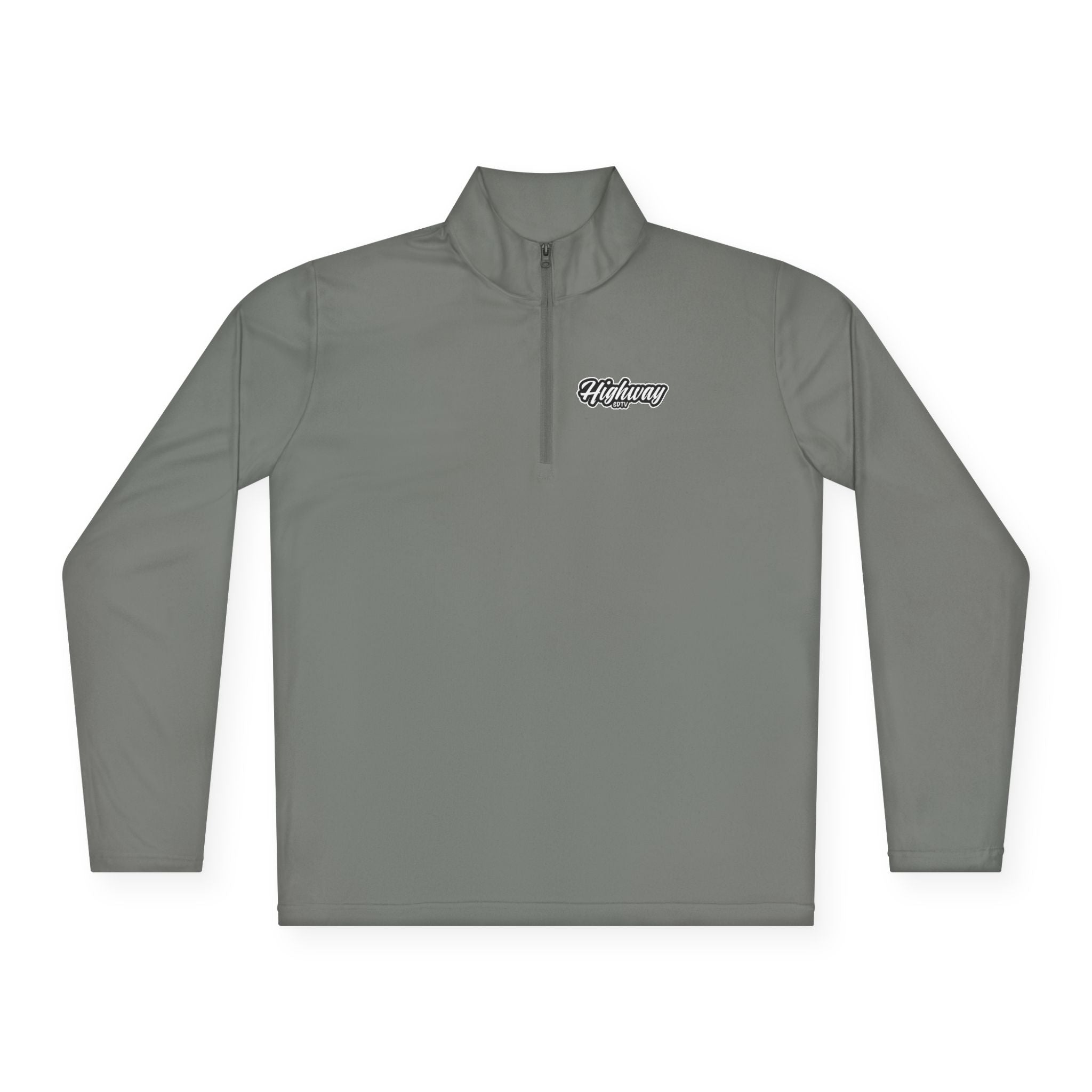 Quarter-Zip Pullover — Minimal 'Vintage' Script Chest Logo