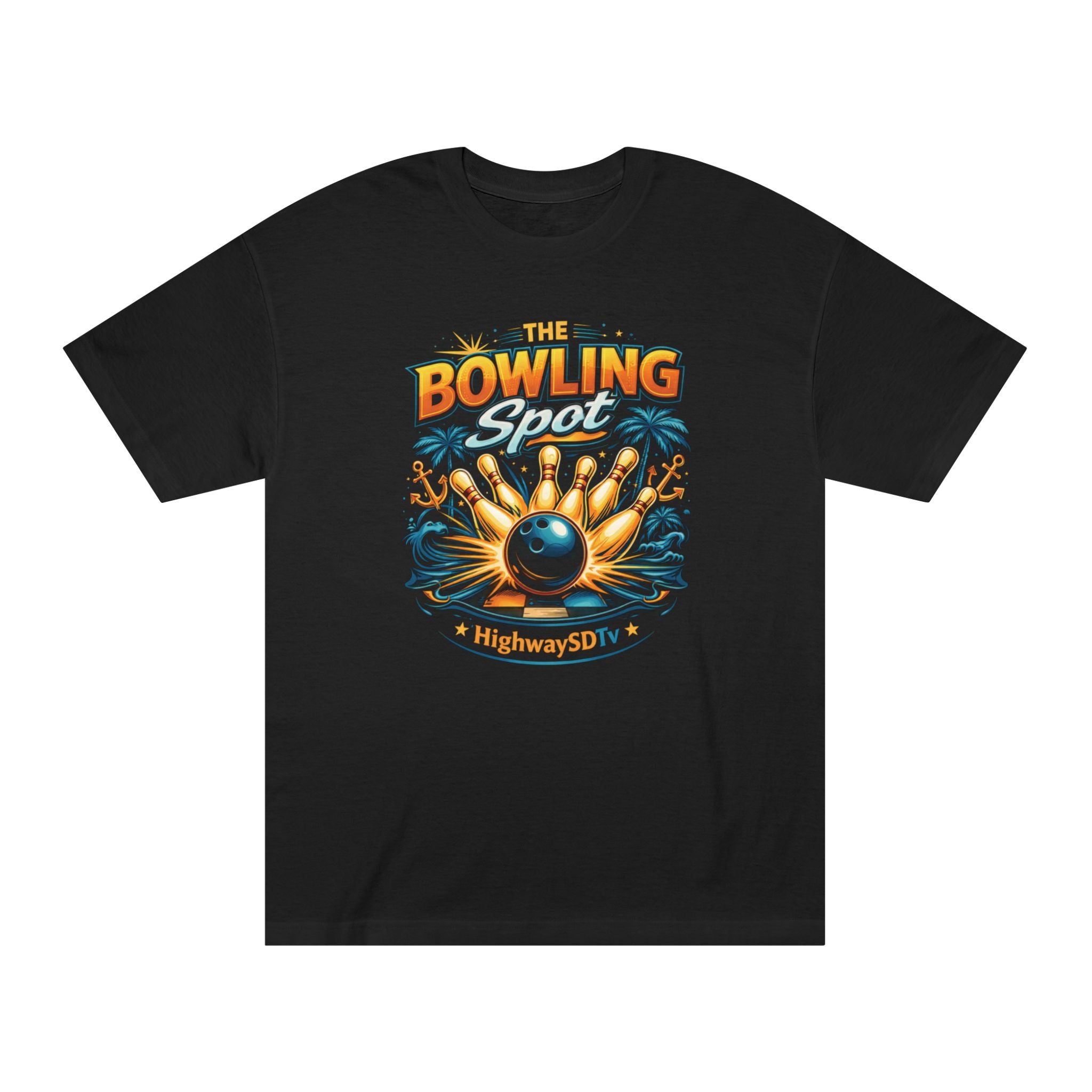 Bowling Spot Tee — Retro Bowling Alley Graphic Shirt