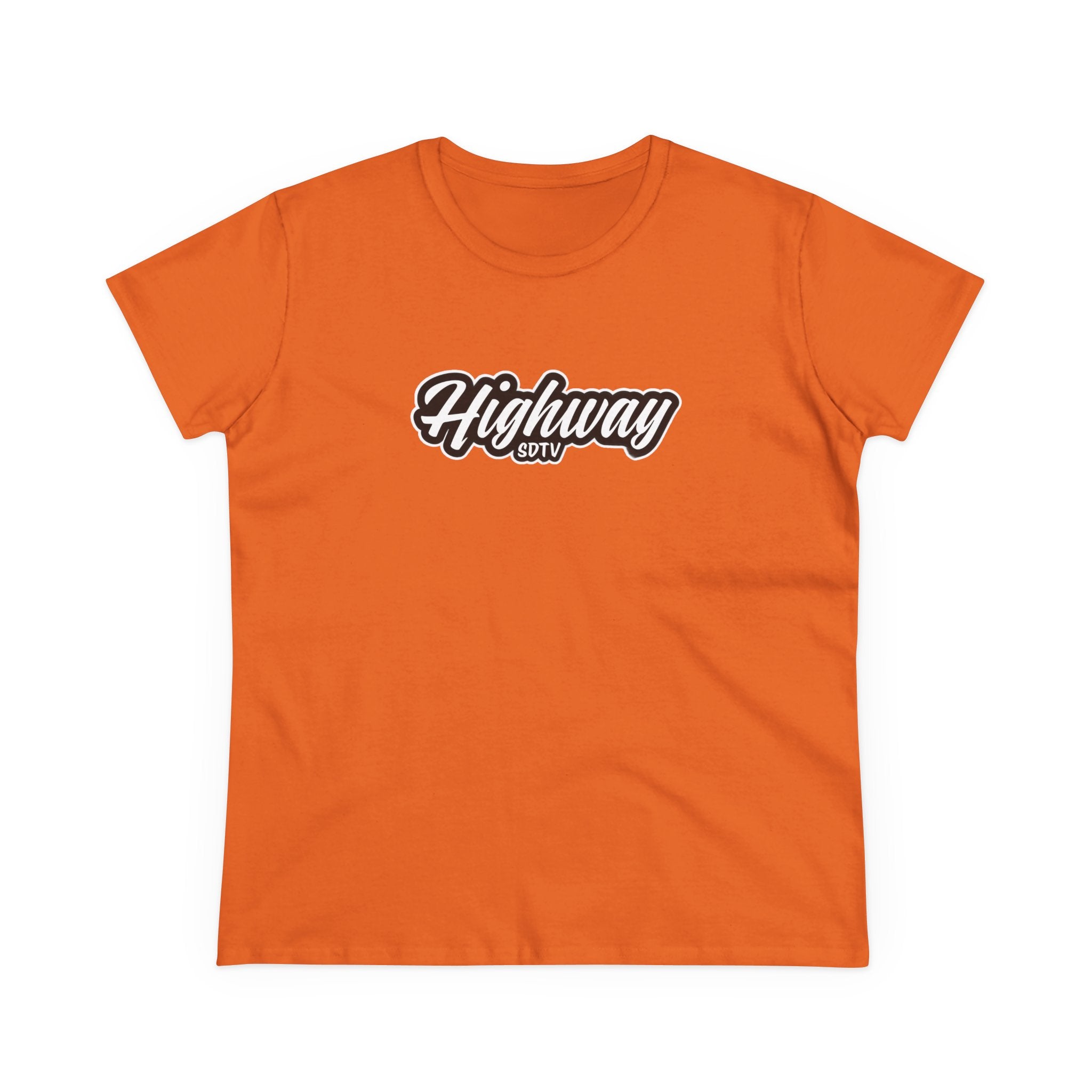 Highway SDTV Women's Midweight Cotton Tee | Casual Shirt, Graphic Top, Summer Outfit, Gift for Her, Trendy Fashion