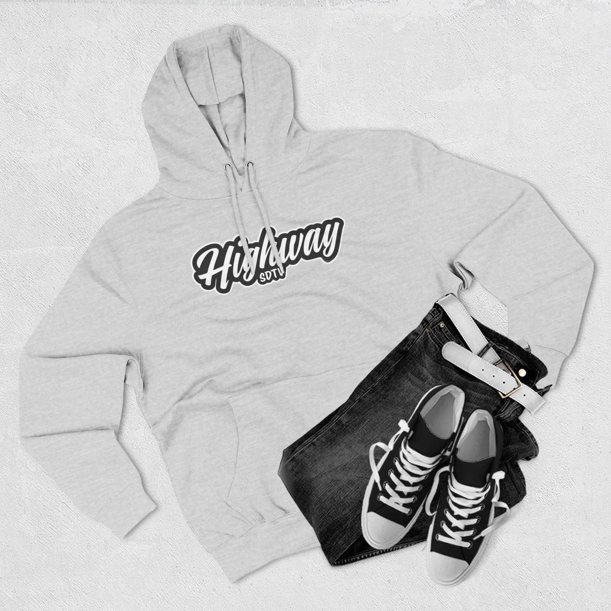 Three-Panel Fleece Hoodie