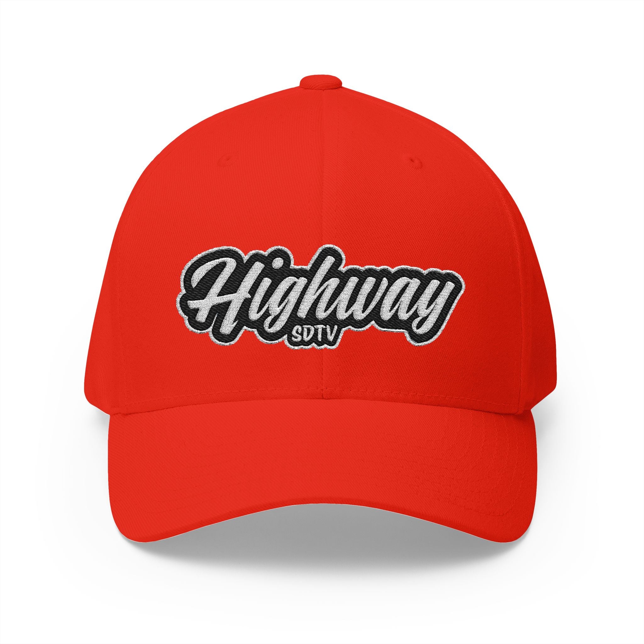 Highway Structured Cap | Embroidered White Cap, Urban Fashion, Unisex Gift, Summer Accessory, Streetwear, Dad Hat
