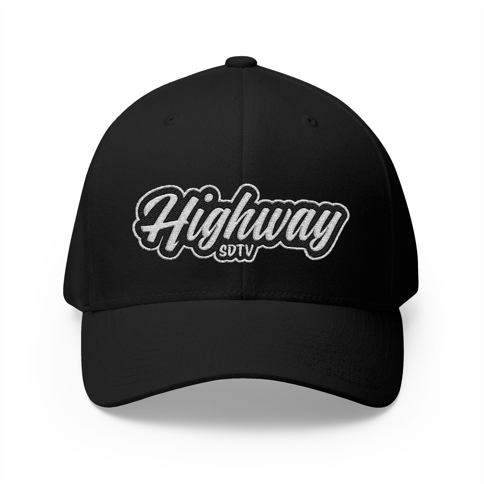 Highway Structured Cap | Embroidered White Cap, Urban Fashion, Unisex Gift, Summer Accessory, Streetwear, Dad Hat