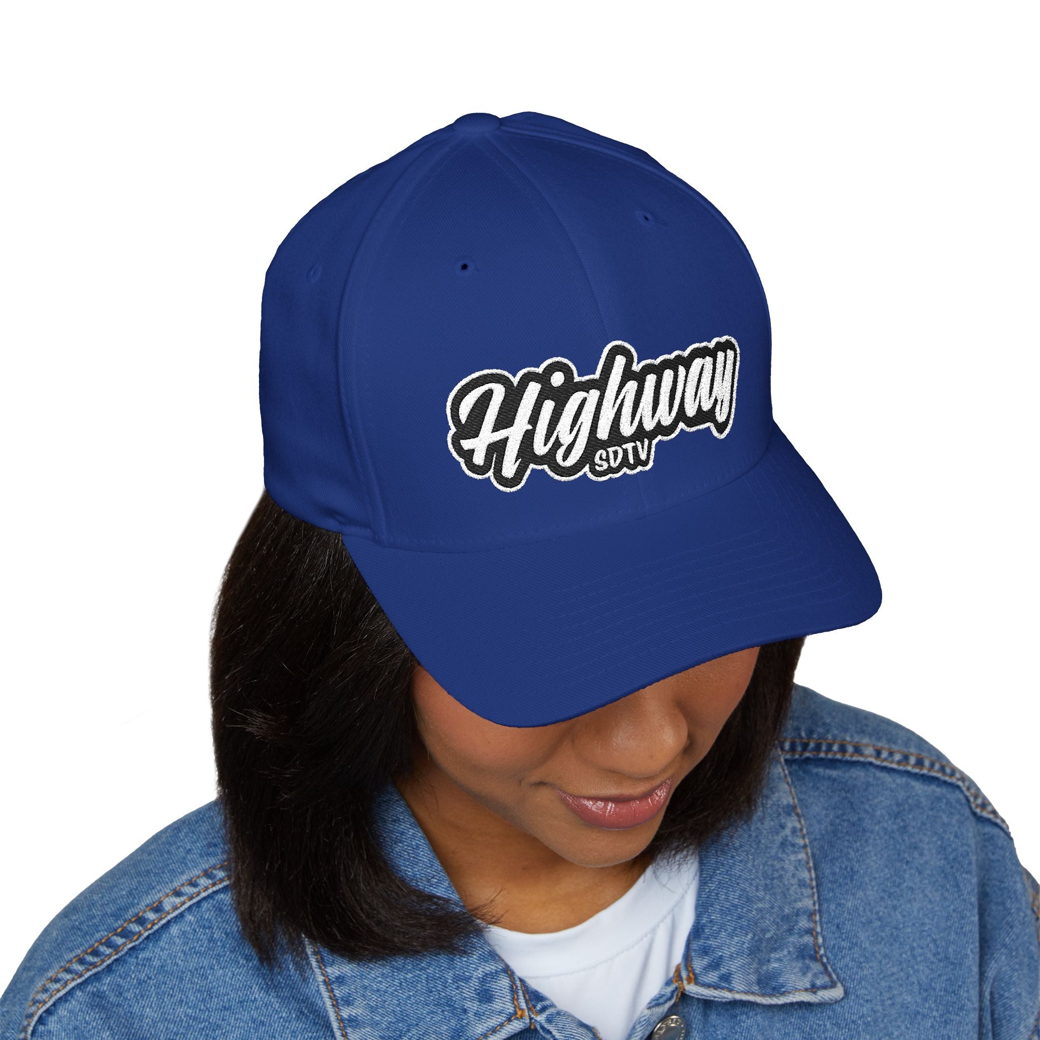 Highway Structured Cap | Embroidered White Cap, Urban Fashion, Unisex Gift, Summer Accessory, Streetwear, Dad Hat