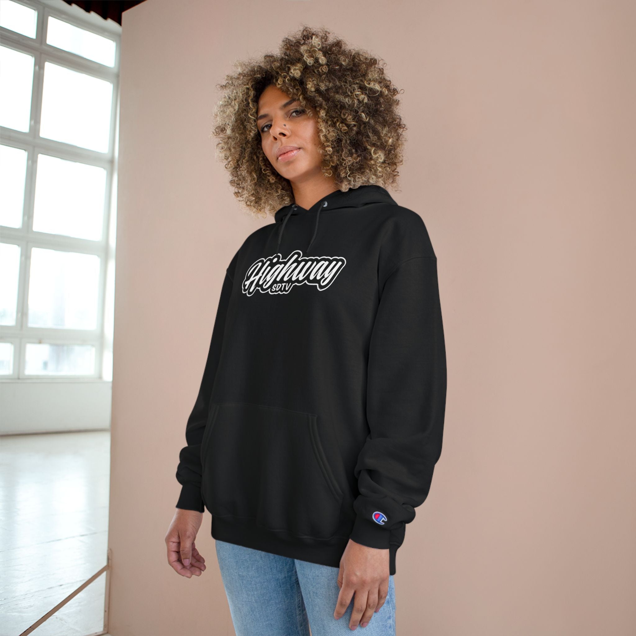 HighwaySDTV Champion Hoodie - Cozy Streetwear, Perfect for Casual Outings, Gifts, Fall/Winter Style, Hoodie for Every Occasion '