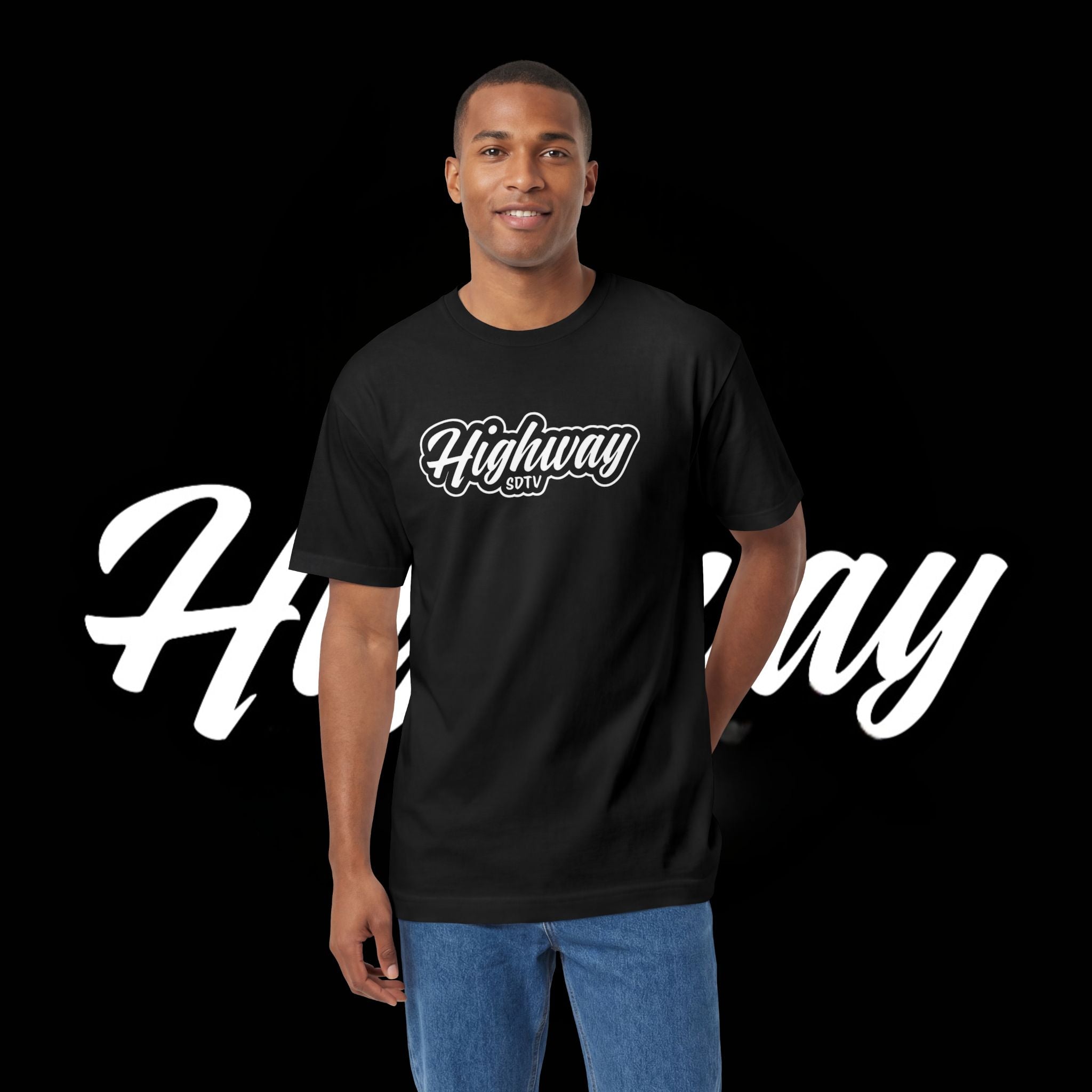 Highway City Logo Tee — Retro Sunset Graphic T-Shirt