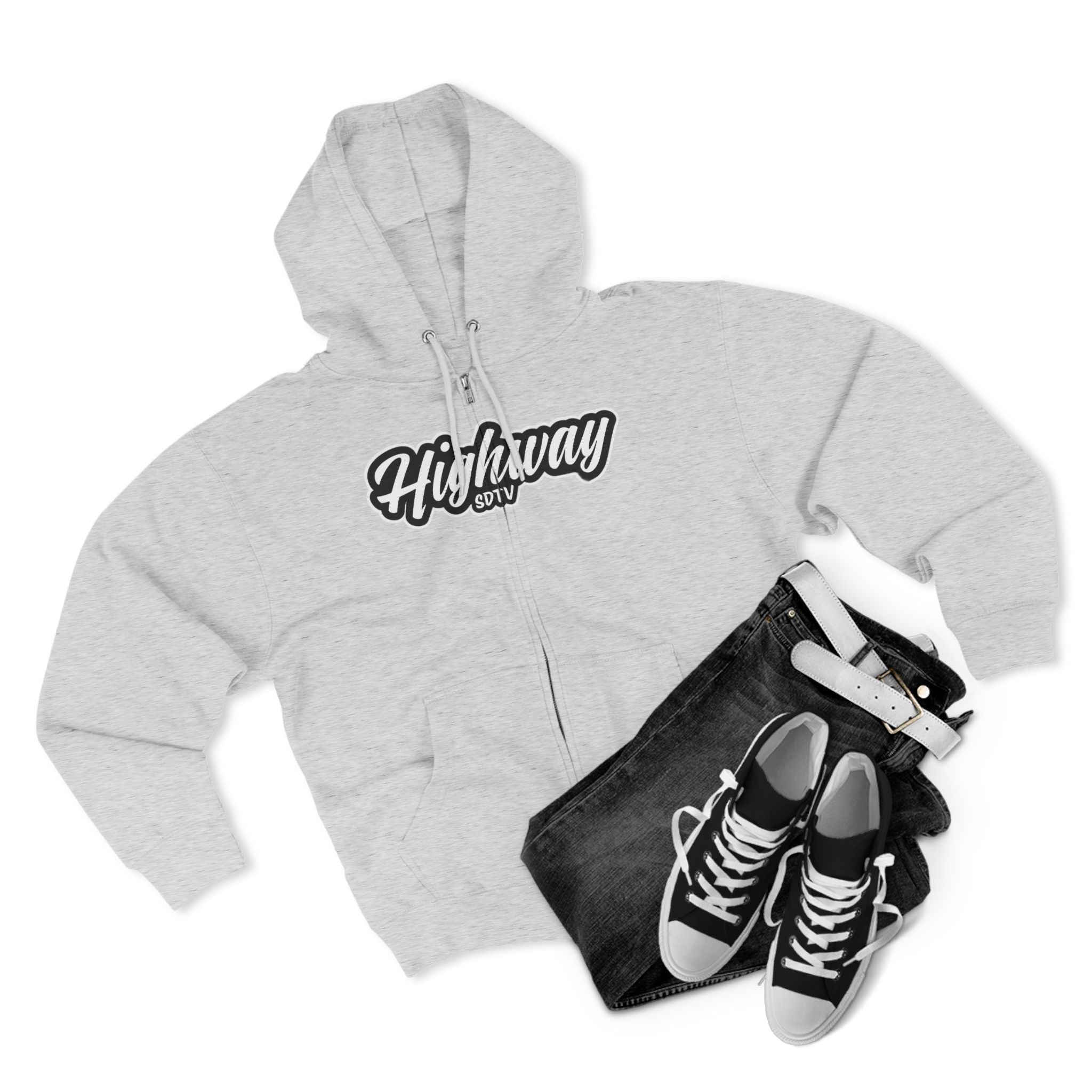 Highway Unisex Zip Hoodie - Casual Comfort for Every Adventure