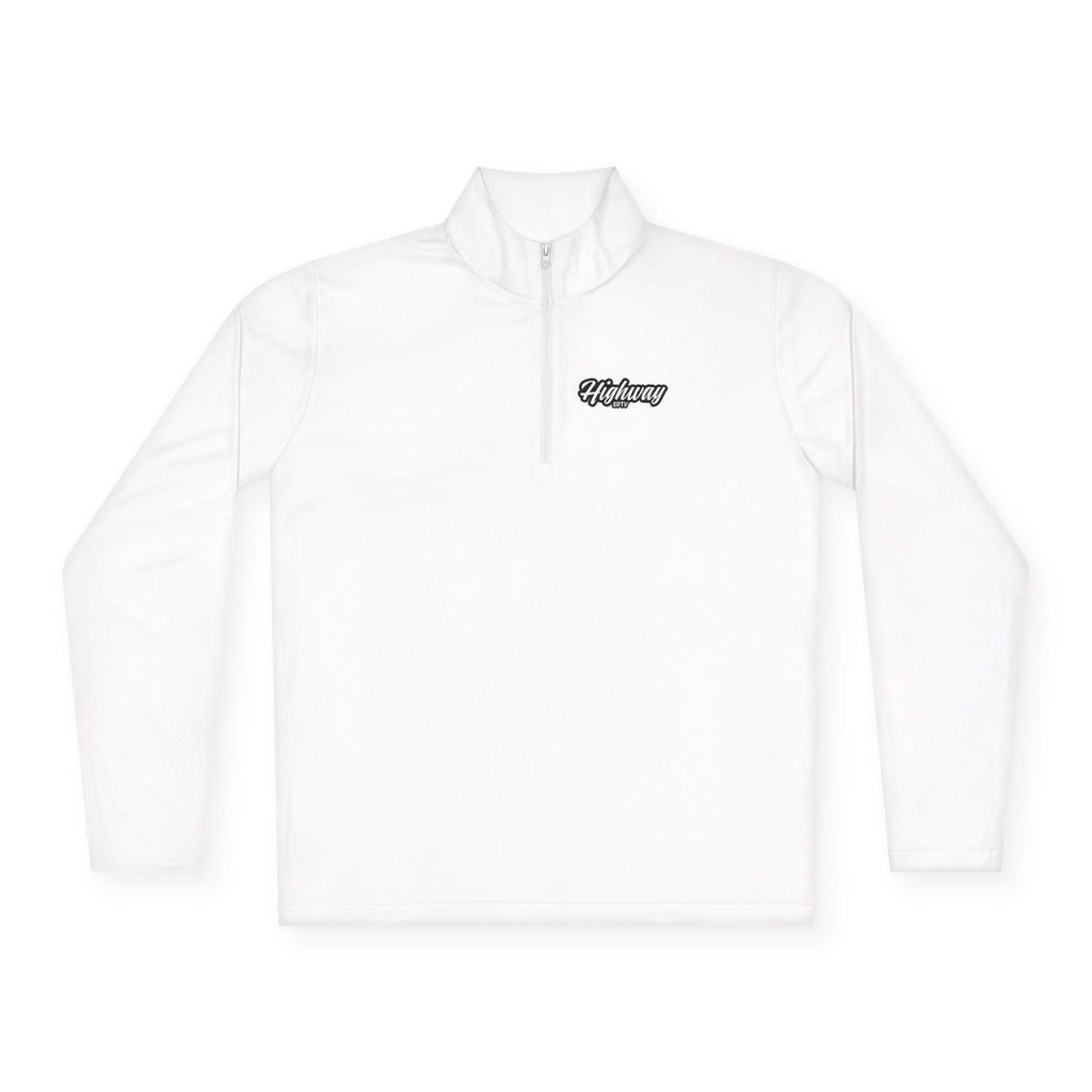Quarter-Zip Pullover — Minimal 'Vintage' Script Chest Logo