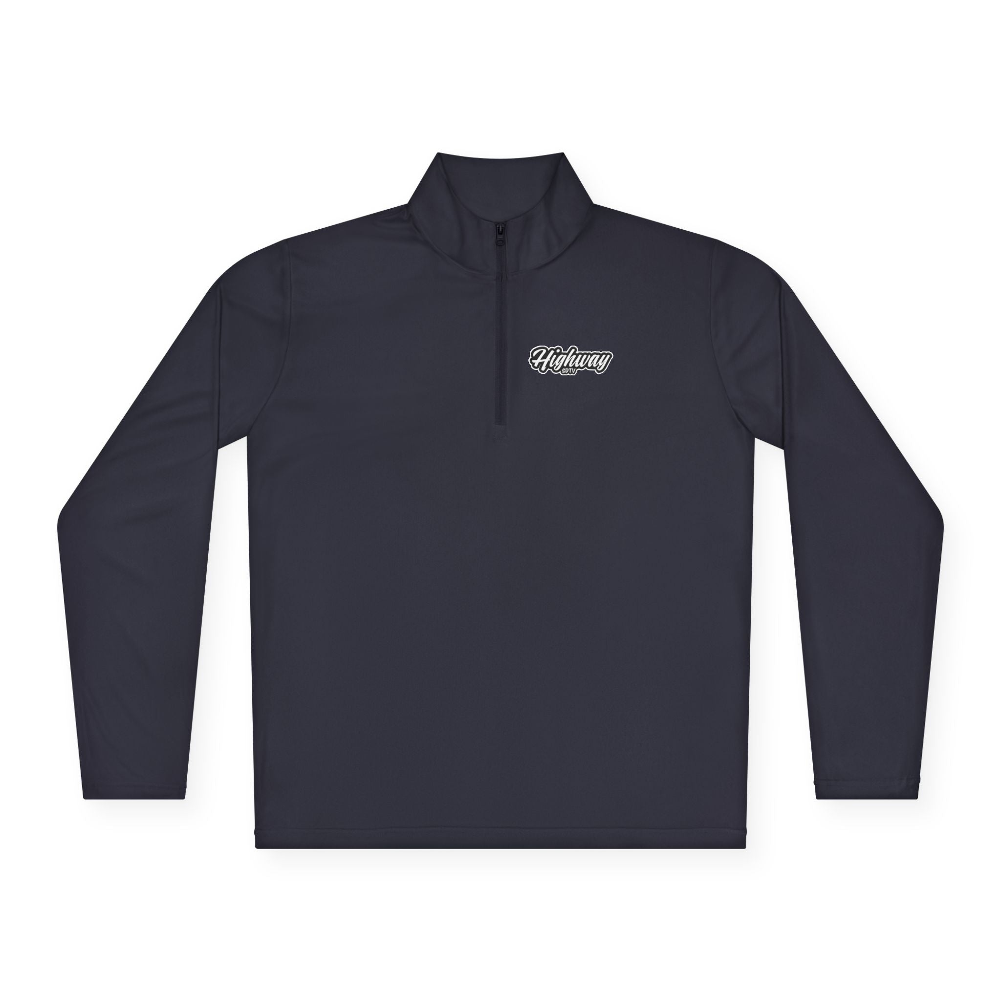 Quarter-Zip Pullover — Minimal 'Vintage' Script Chest Logo