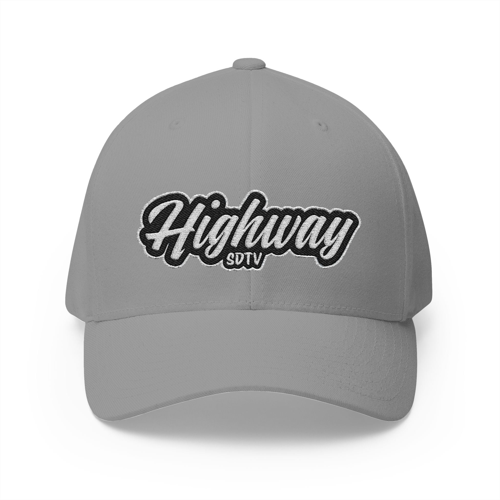 Highway Structured Cap | Embroidered White Cap, Urban Fashion, Unisex Gift, Summer Accessory, Streetwear, Dad Hat