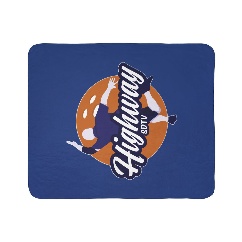 Highway Bowling Fleece Sherpa Blanket