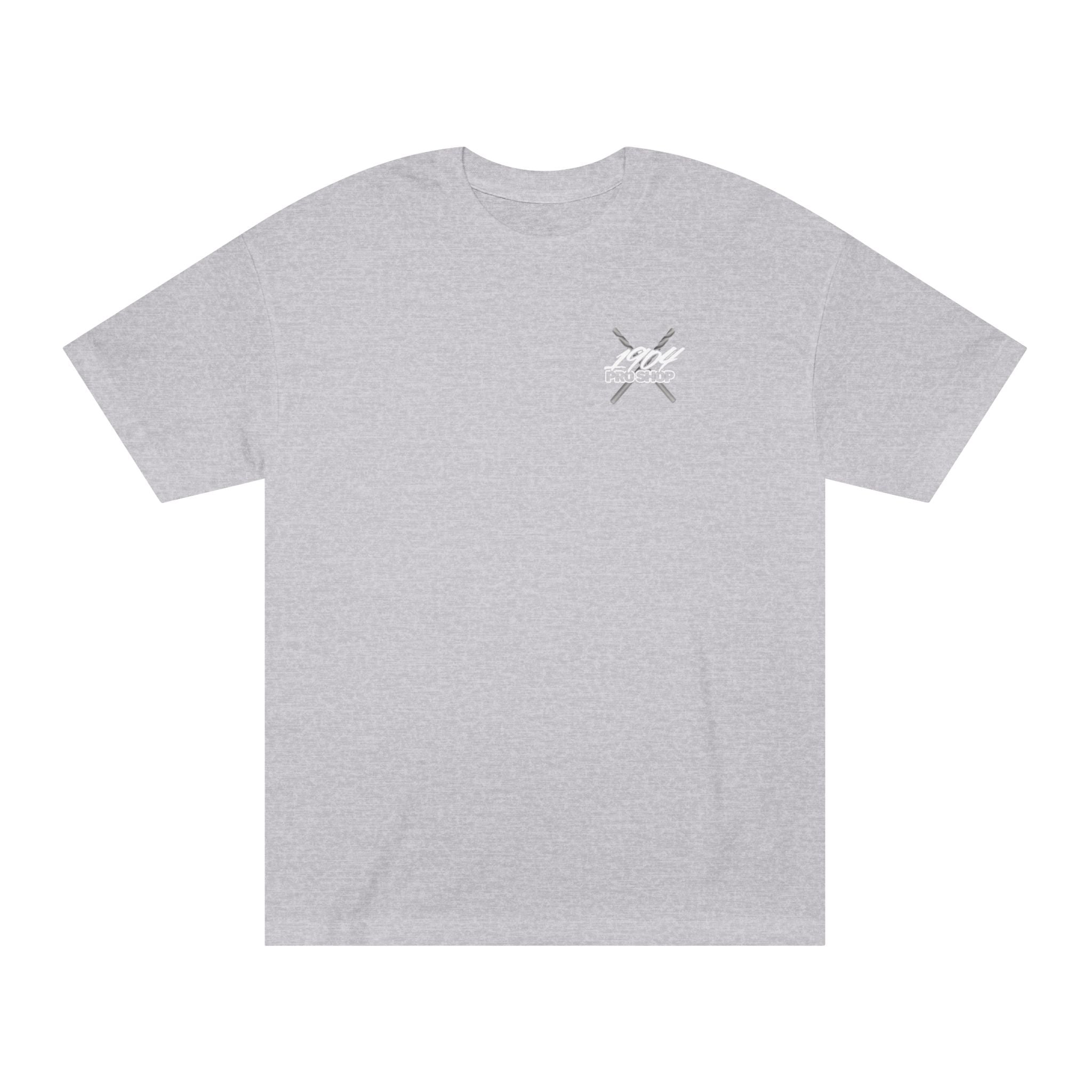 Graphic Tee — Minimal Cross Chest & Small Back Emblem