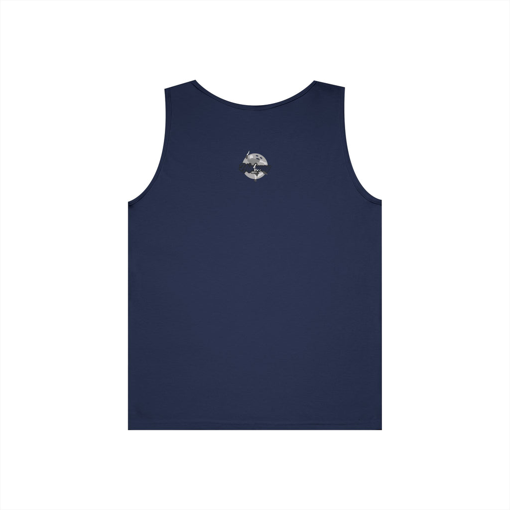 Highway Graphic Unisex Heavy Cotton Tank Top, Summer Casual Wear, Beach Outfit, Festival Clothing, Gift for Travelers