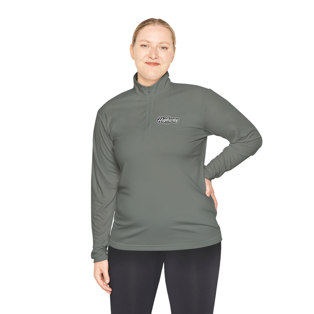Quarter-Zip Pullover — Minimal 'Vintage' Script Chest Logo