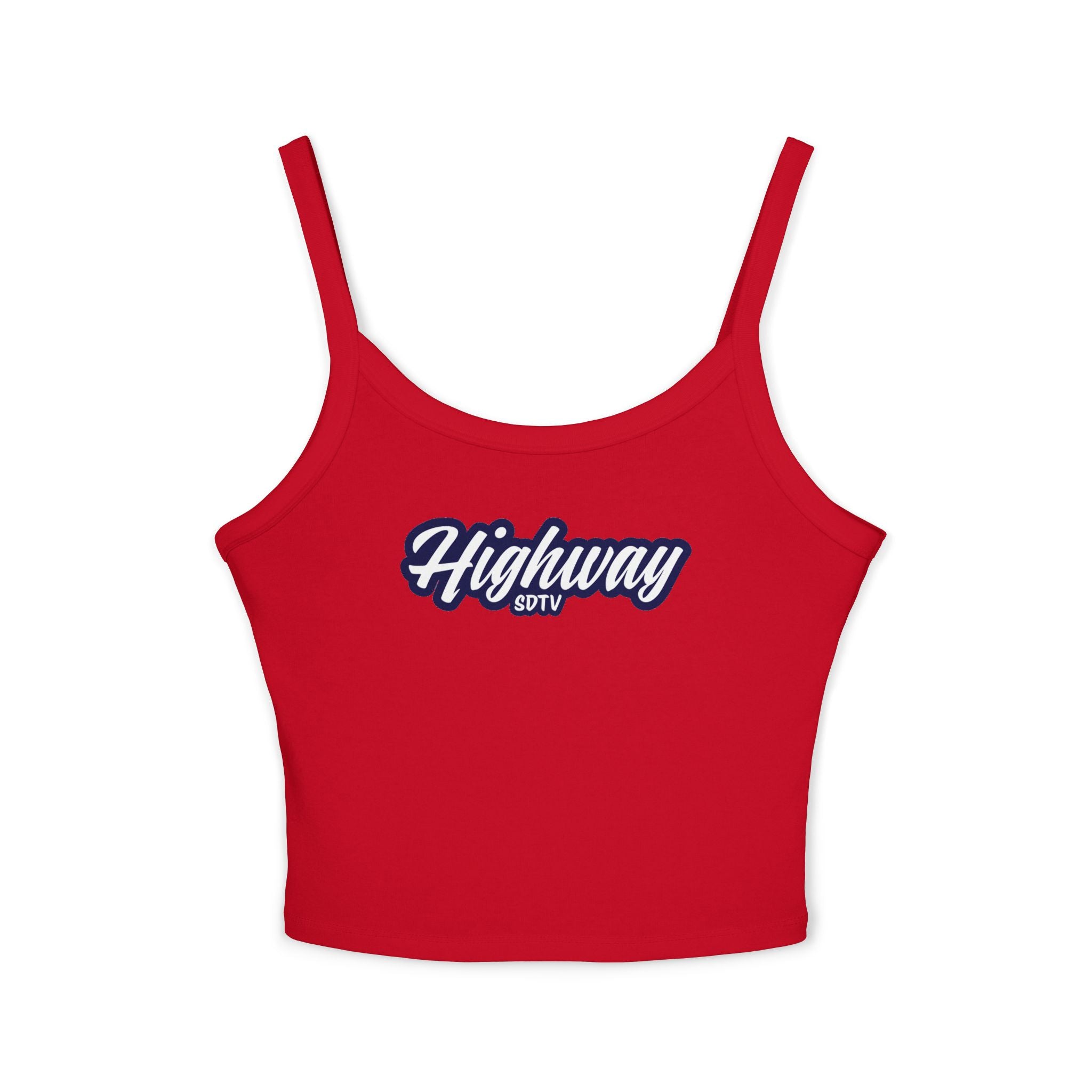 Highway Graphic Spaghetti Strap Tank Top, Feminine Summer Top, Festival Wear, Casual Outfit, Soft Cotton Cami