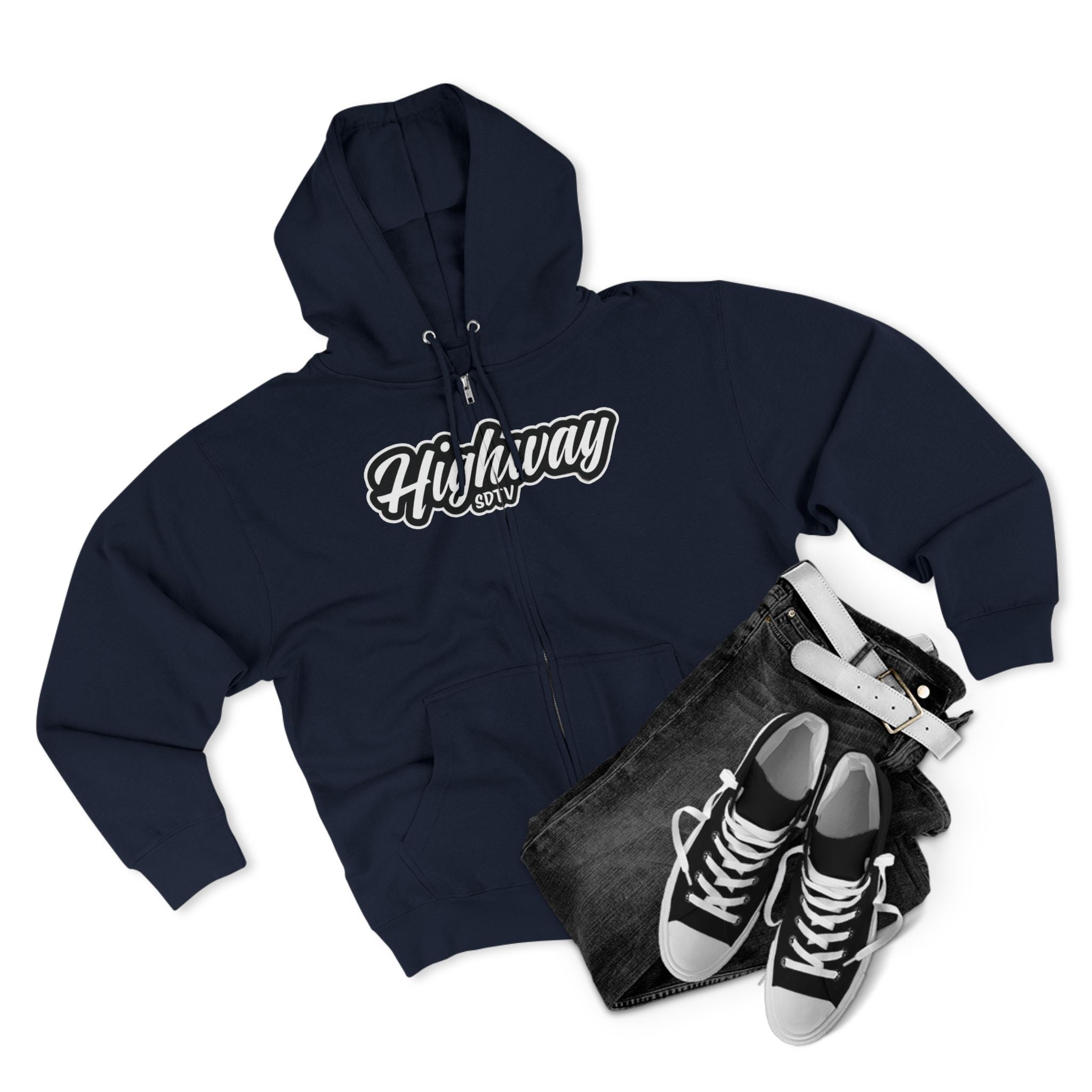Highway Unisex Zip Hoodie - Casual Comfort for Every Adventure