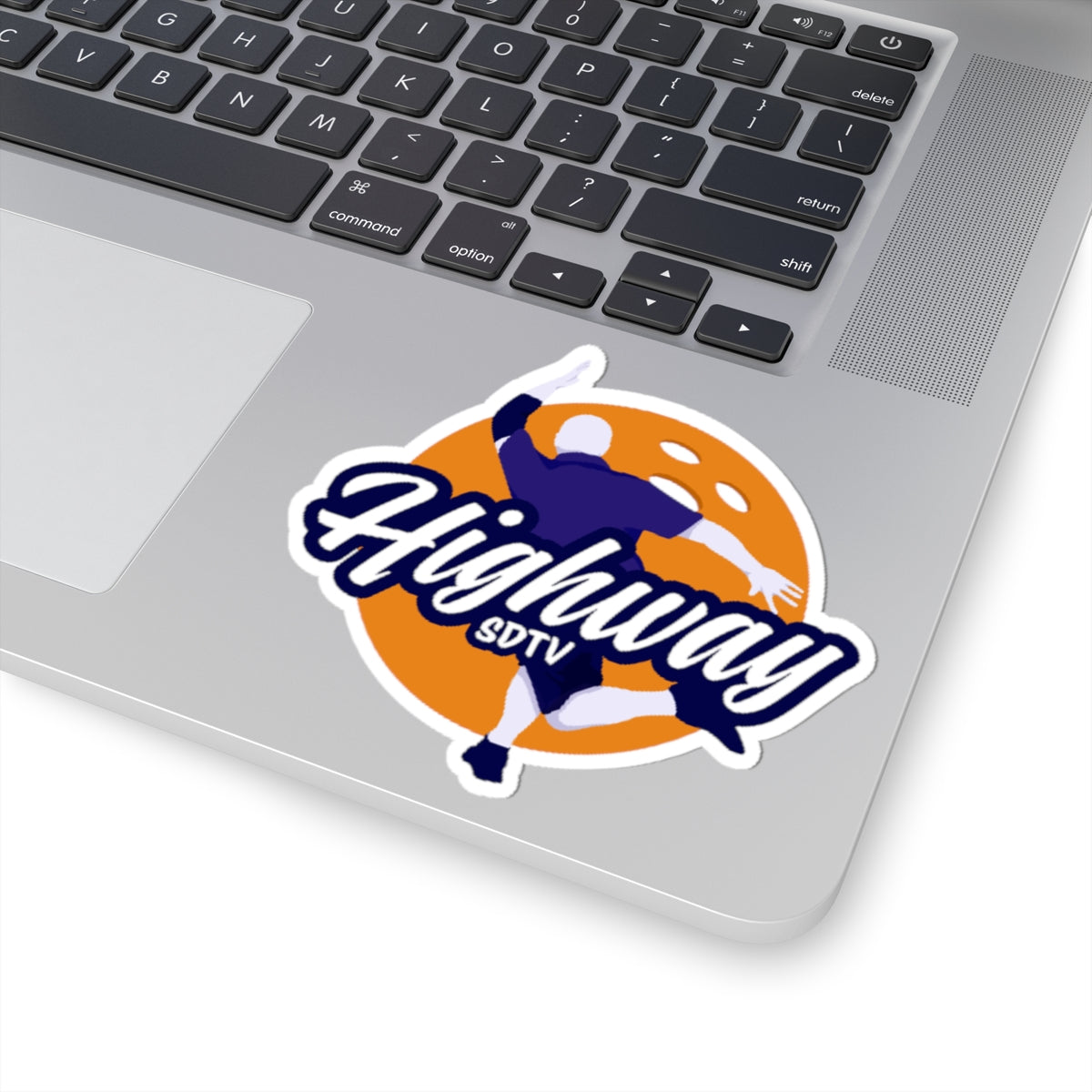 Highway SDTV Soccer Player Kiss-Cut Sticker — Sports Team Laptop Decal