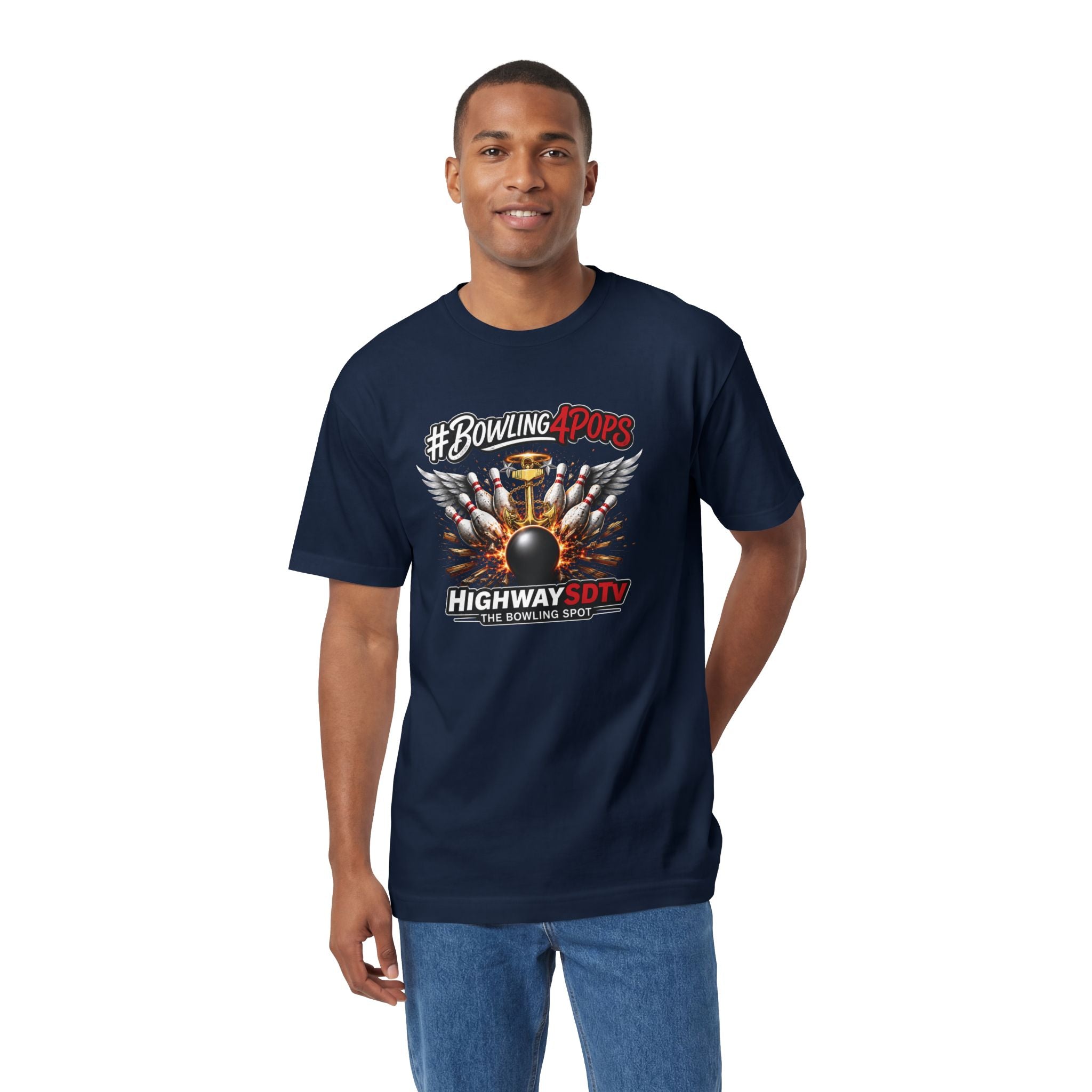 Bowling Pops Tee — "#Bowling4Pops" Highway SDTV Graphic T-Shirt