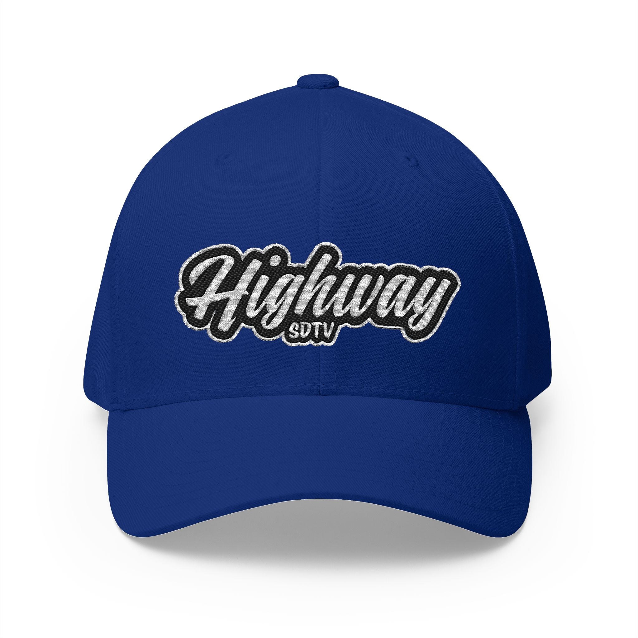 Highway Structured Cap | Embroidered White Cap, Urban Fashion, Unisex Gift, Summer Accessory, Streetwear, Dad Hat