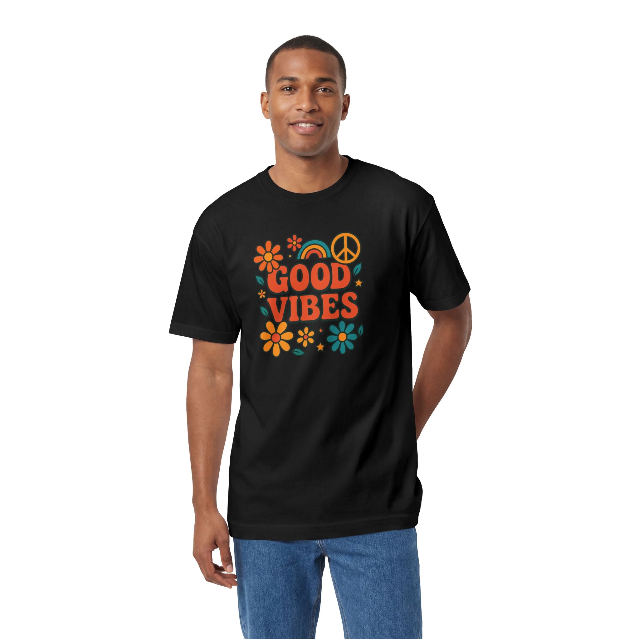 Good Vibes Retro Flower Tee