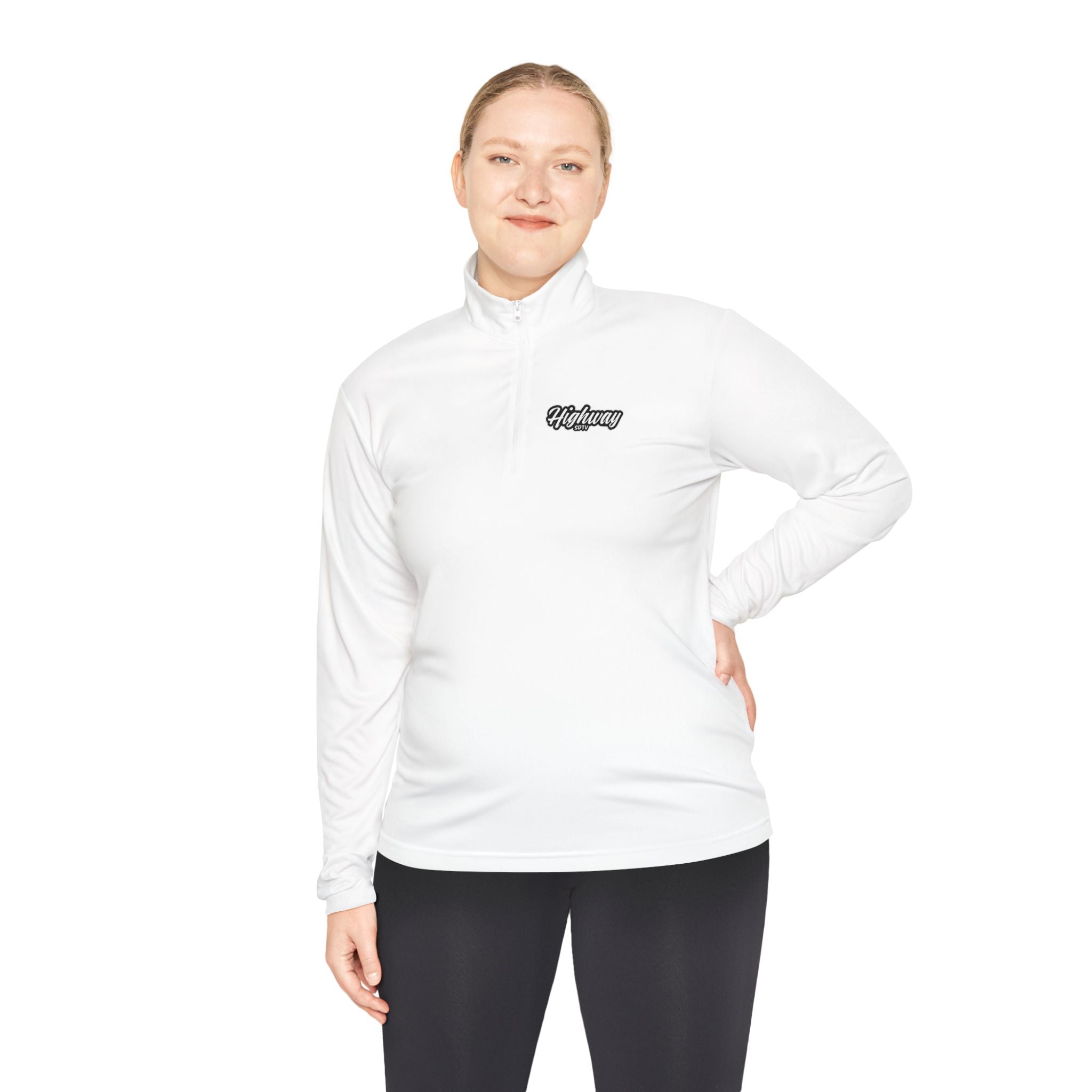 Quarter-Zip Pullover — Minimal 'Vintage' Script Chest Logo