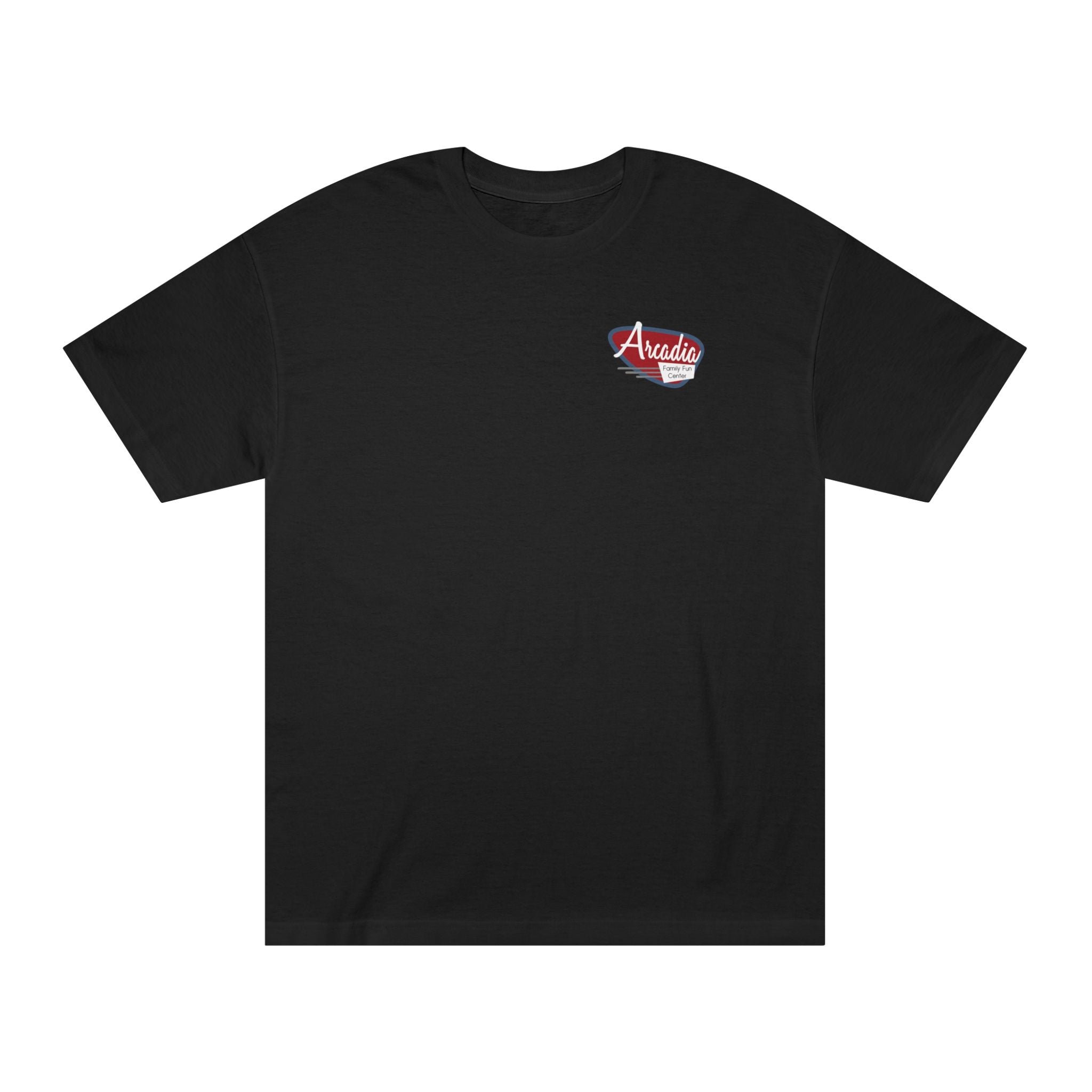 Official Arcadia family fun center and HighwaySDTv tee