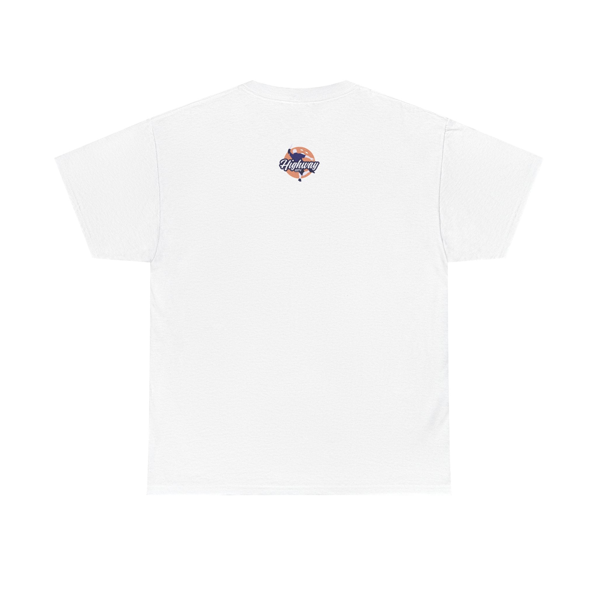 Highway Logo T-Shirt — Retro Script Chest & Mini Back Design