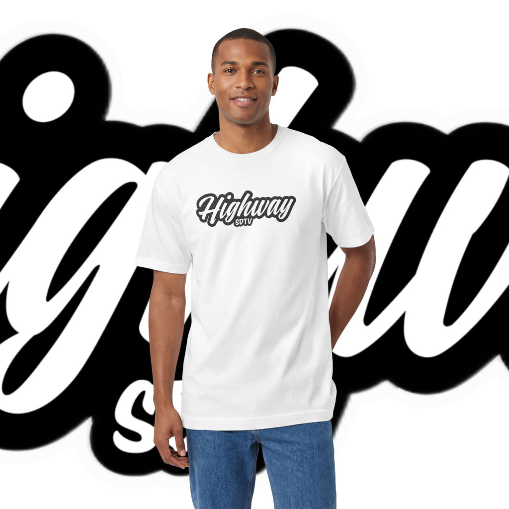 Highway Logo Tee — Retro Script 'Highway SDTV' Graphic T-Shirt