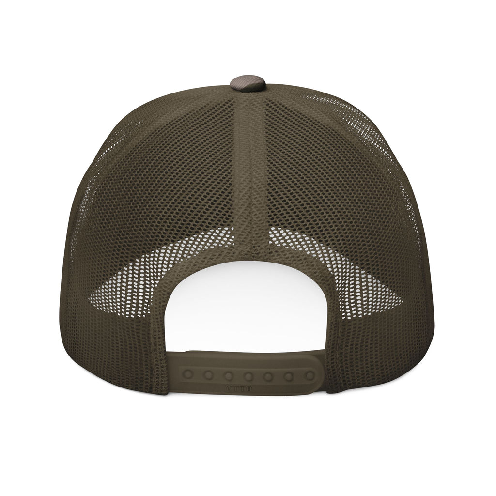 Camouflage Embroidered Trucker Hat for Outdoors, Casual Style Cap, Unisex Gift, Adventure Gear, Trendy Fashion Accessory