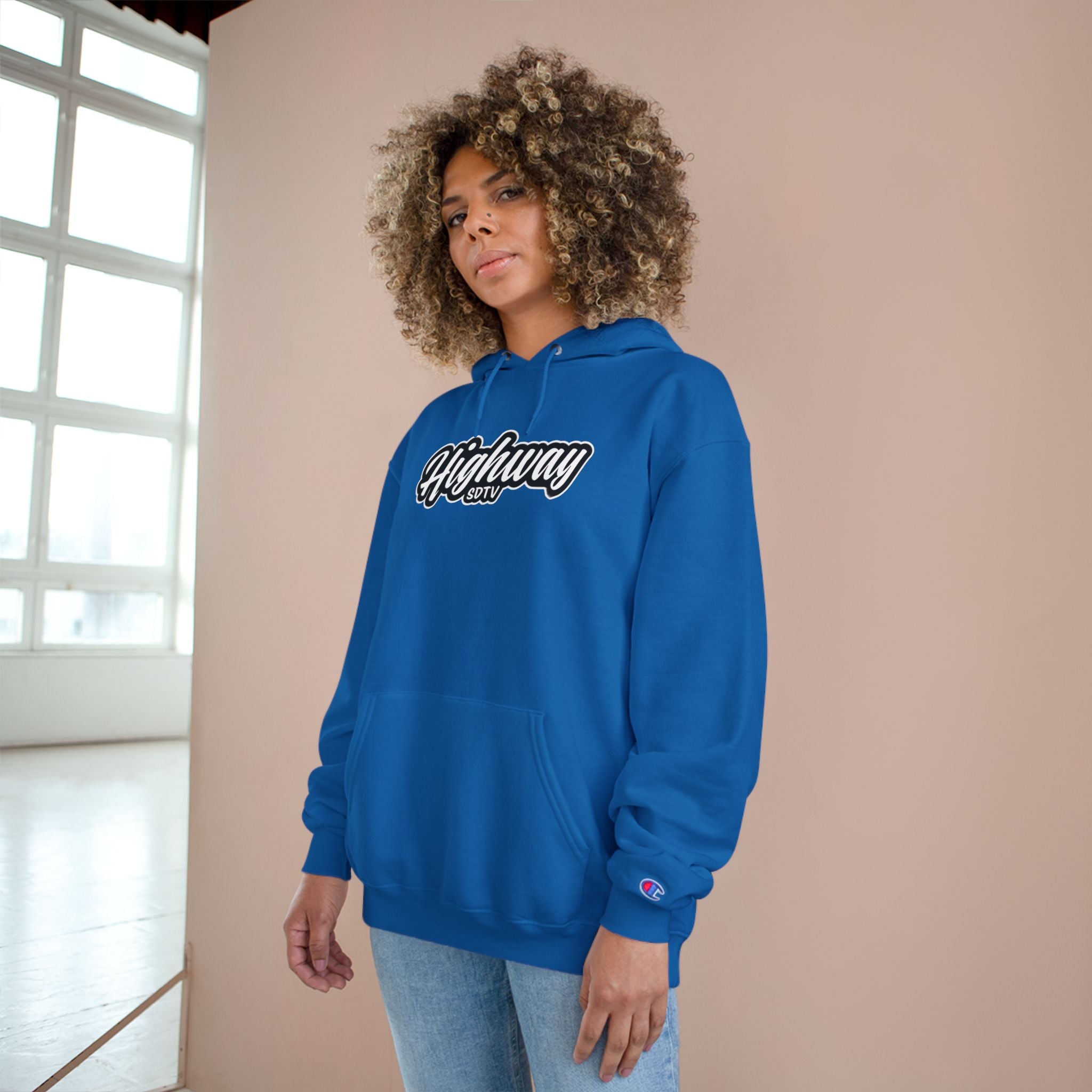 HighwaySDTV Champion Hoodie - Cozy Streetwear, Perfect for Casual Outings, Gifts, Fall/Winter Style, Hoodie for Every Occasion '