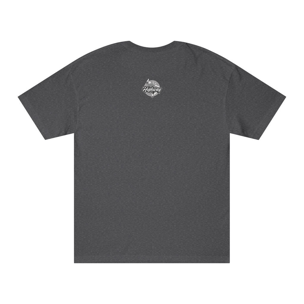 Graphic Tee — Minimal Cross Chest & Small Back Emblem
