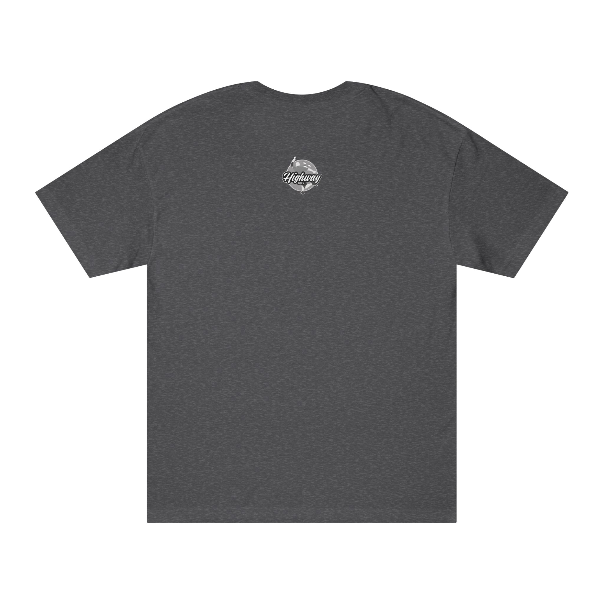 Graphic Tee — Minimal Cross Chest & Small Back Emblem