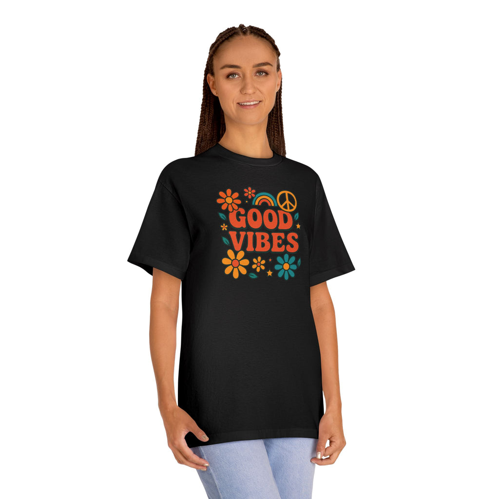 Good Vibes Retro Flower Tee