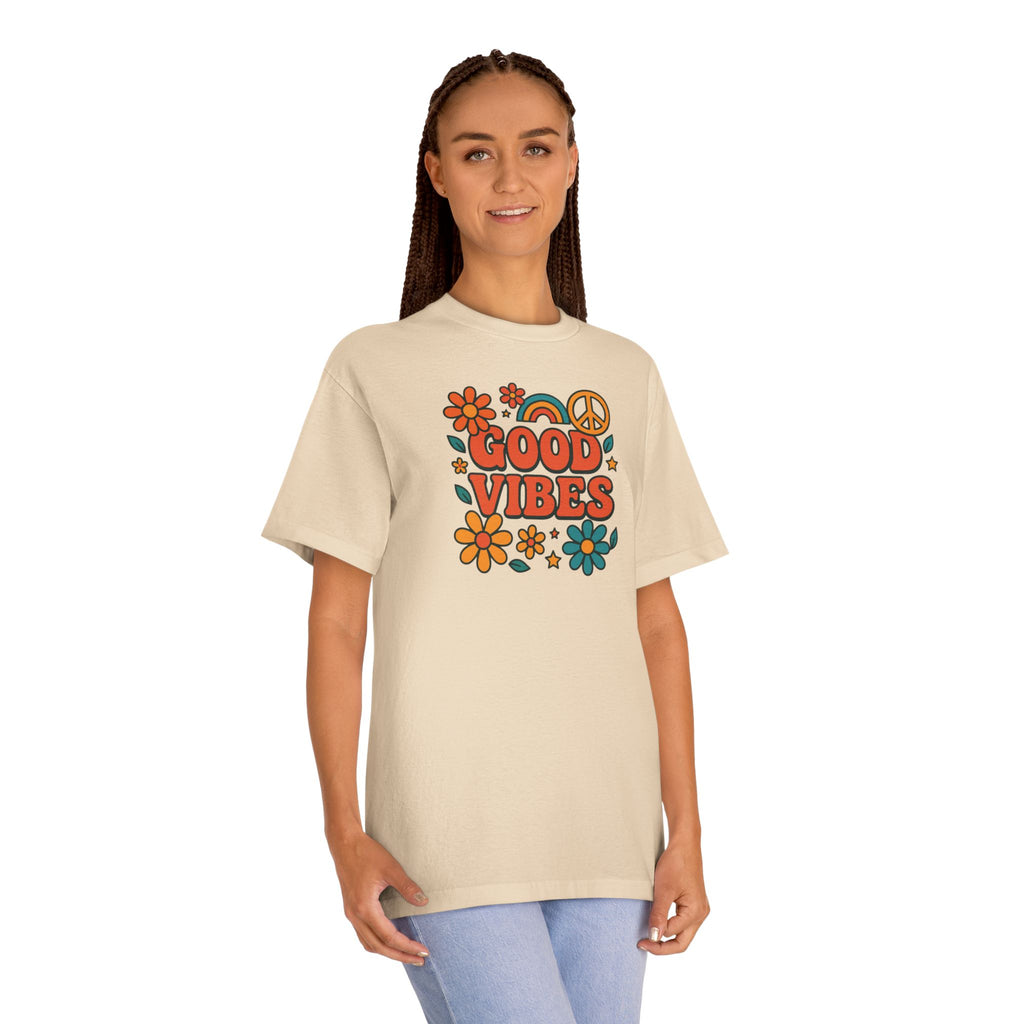 Good Vibes Retro Flower Tee