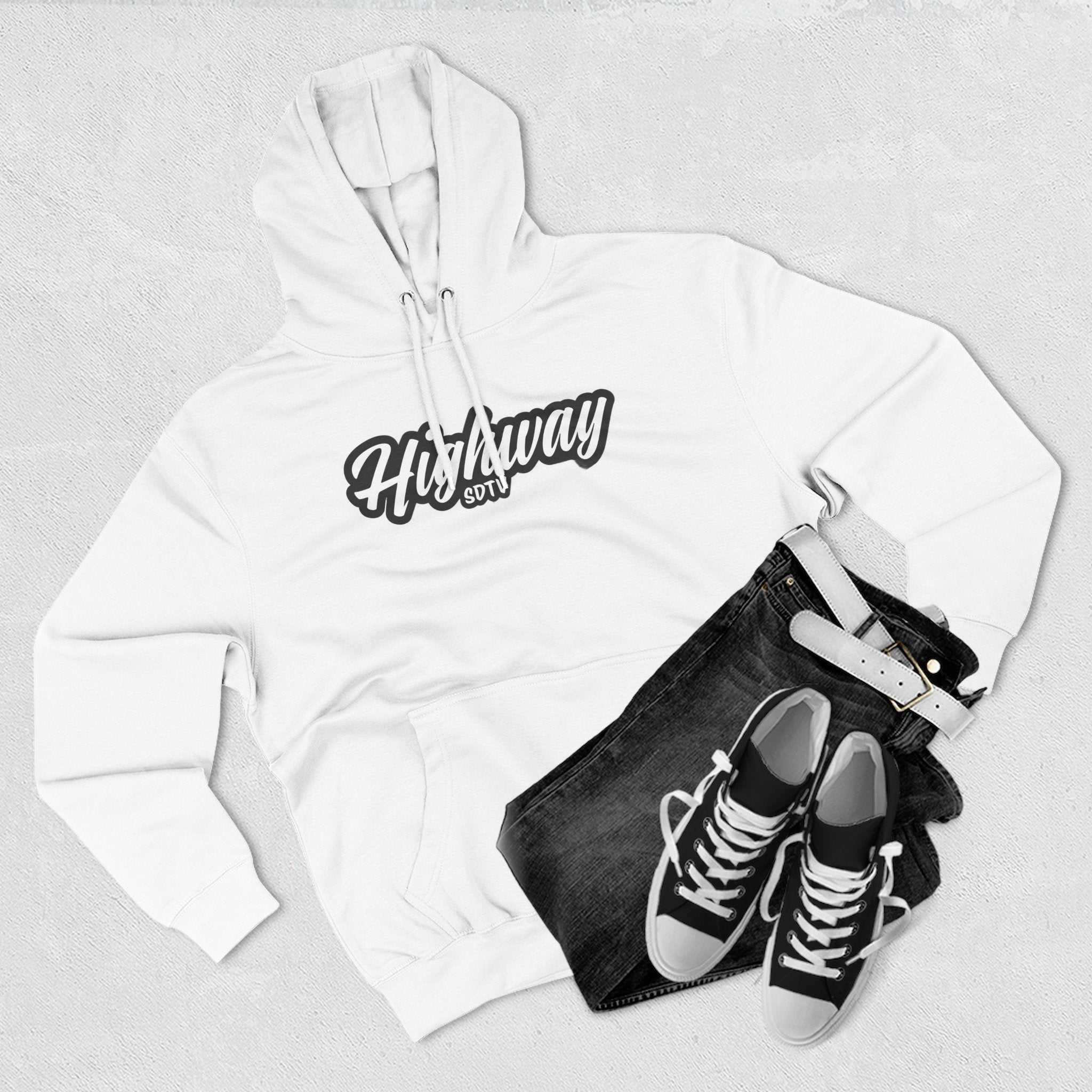 Three-Panel Fleece Hoodie