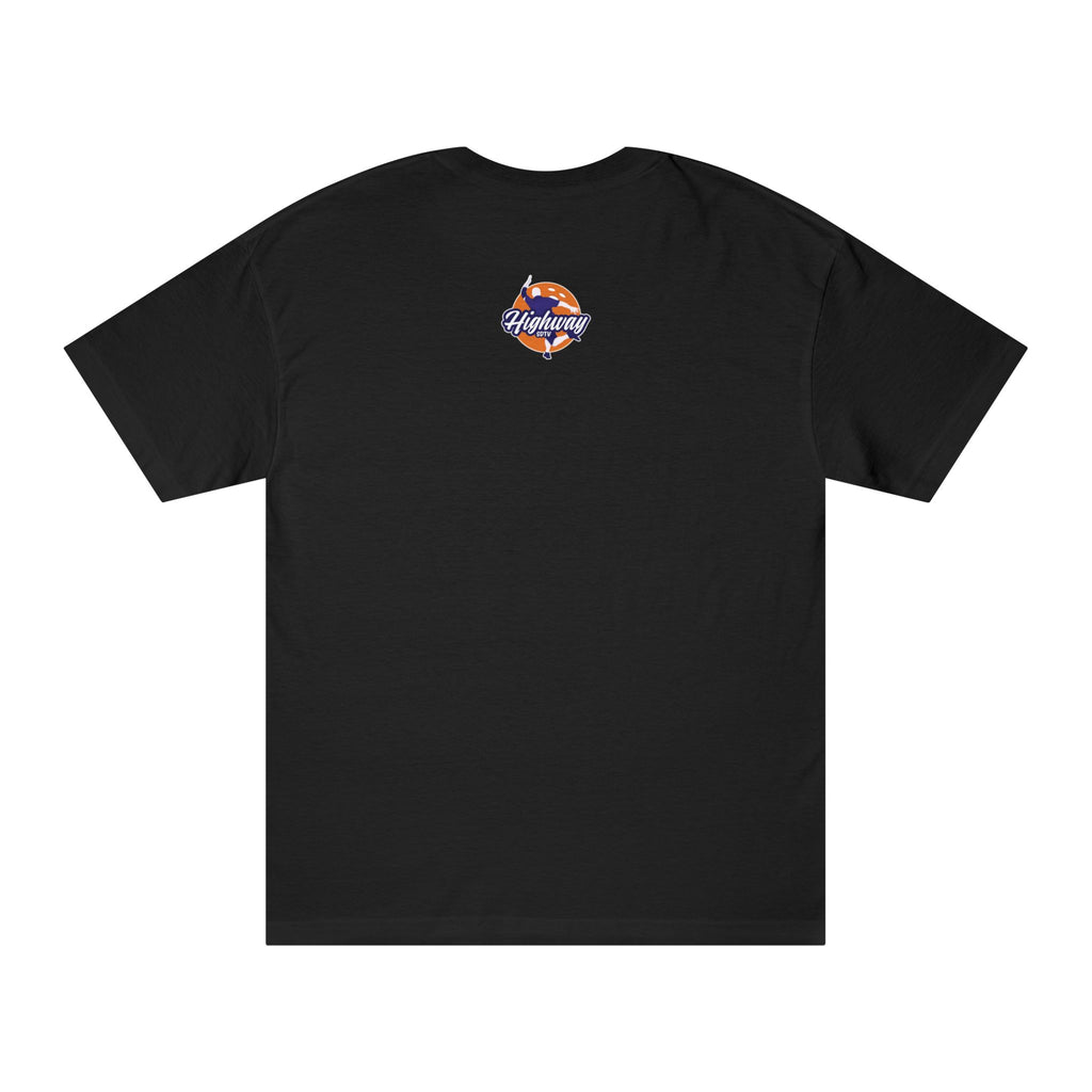 Classic Tee — Small Retro Sunset Heart Back Print