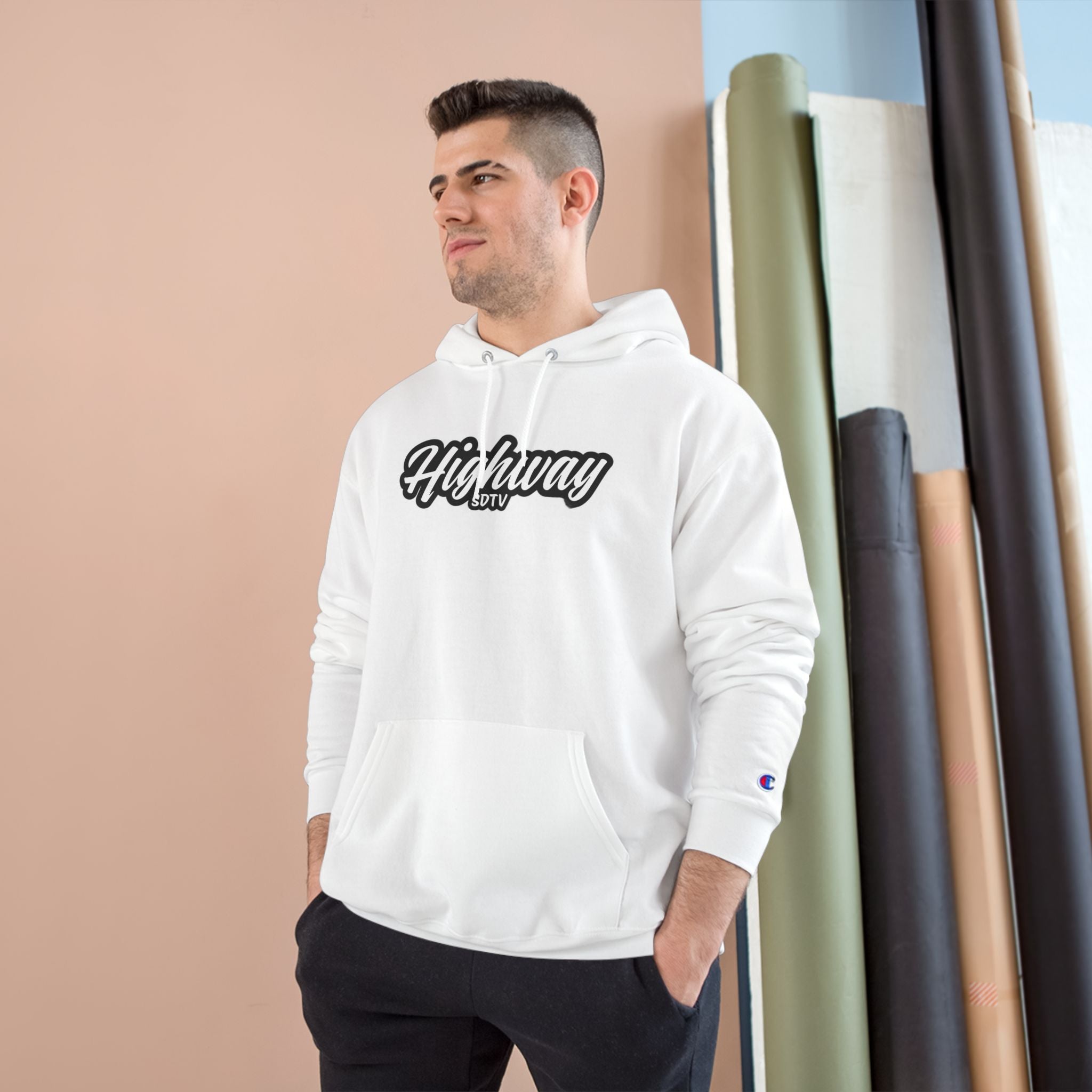 HighwaySDTV Champion Hoodie - Cozy Streetwear, Perfect for Casual Outings, Gifts, Fall/Winter Style, Hoodie for Every Occasion '