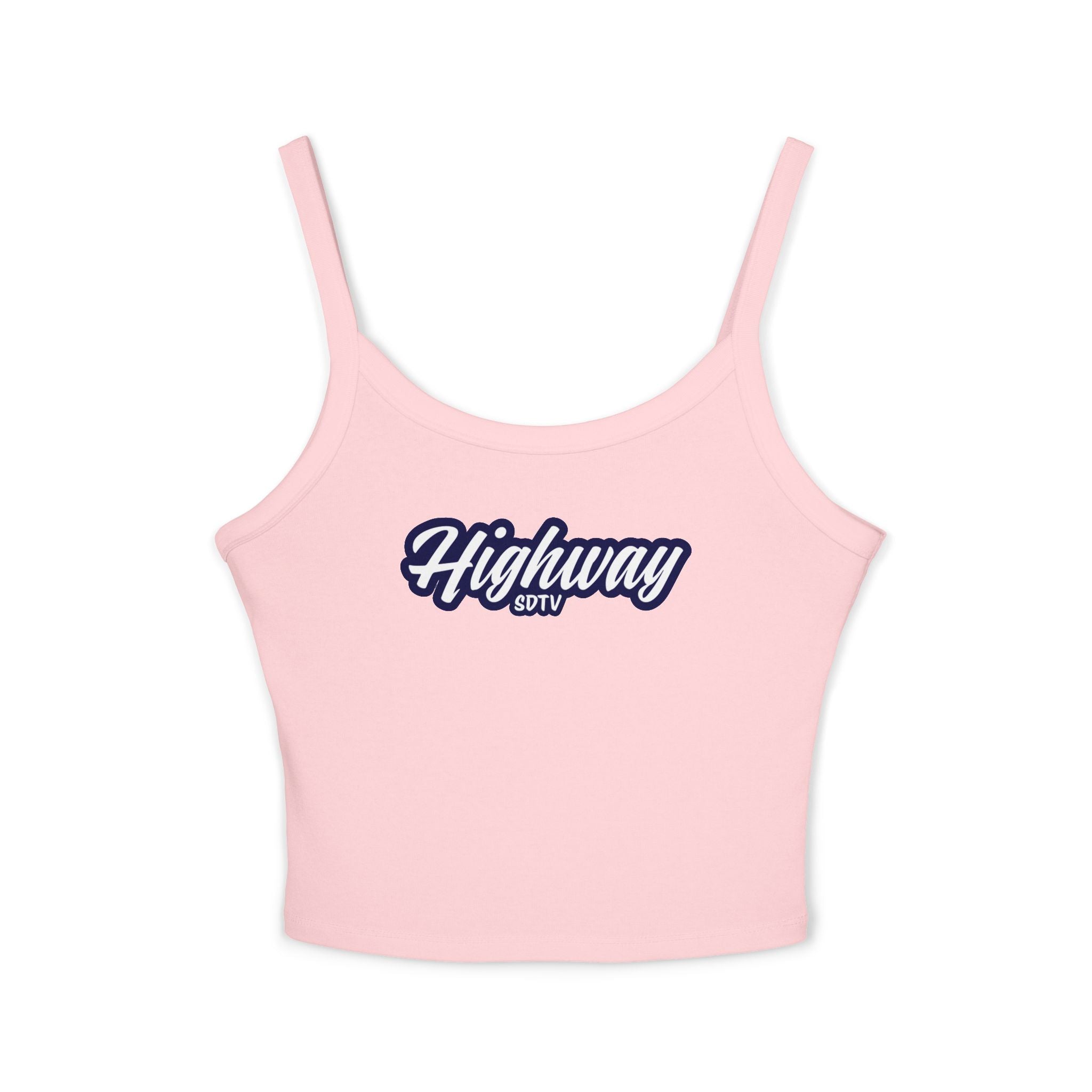Highway Graphic Spaghetti Strap Tank Top, Feminine Summer Top, Festival Wear, Casual Outfit, Soft Cotton Cami