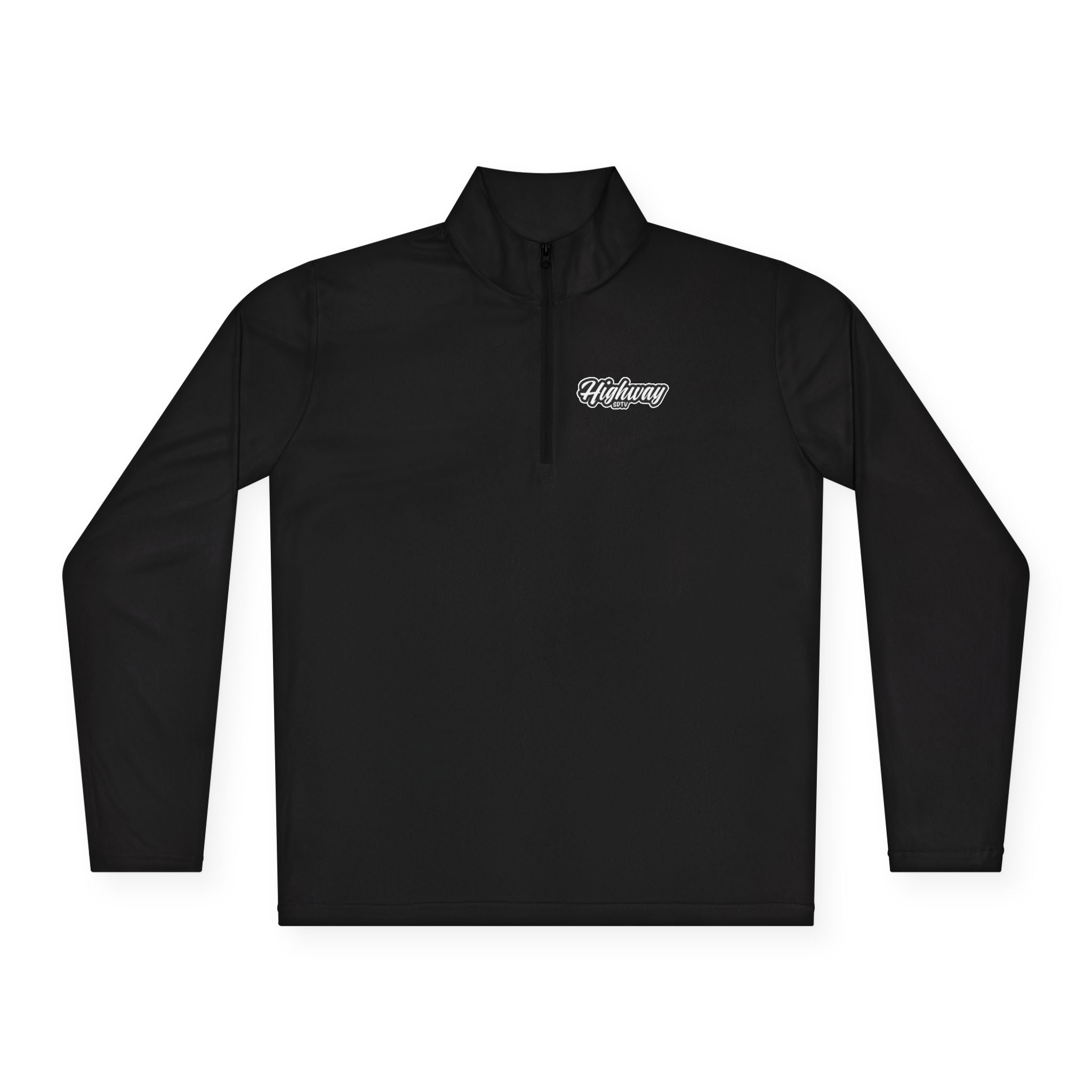Quarter-Zip Pullover — Minimal 'Vintage' Script Chest Logo